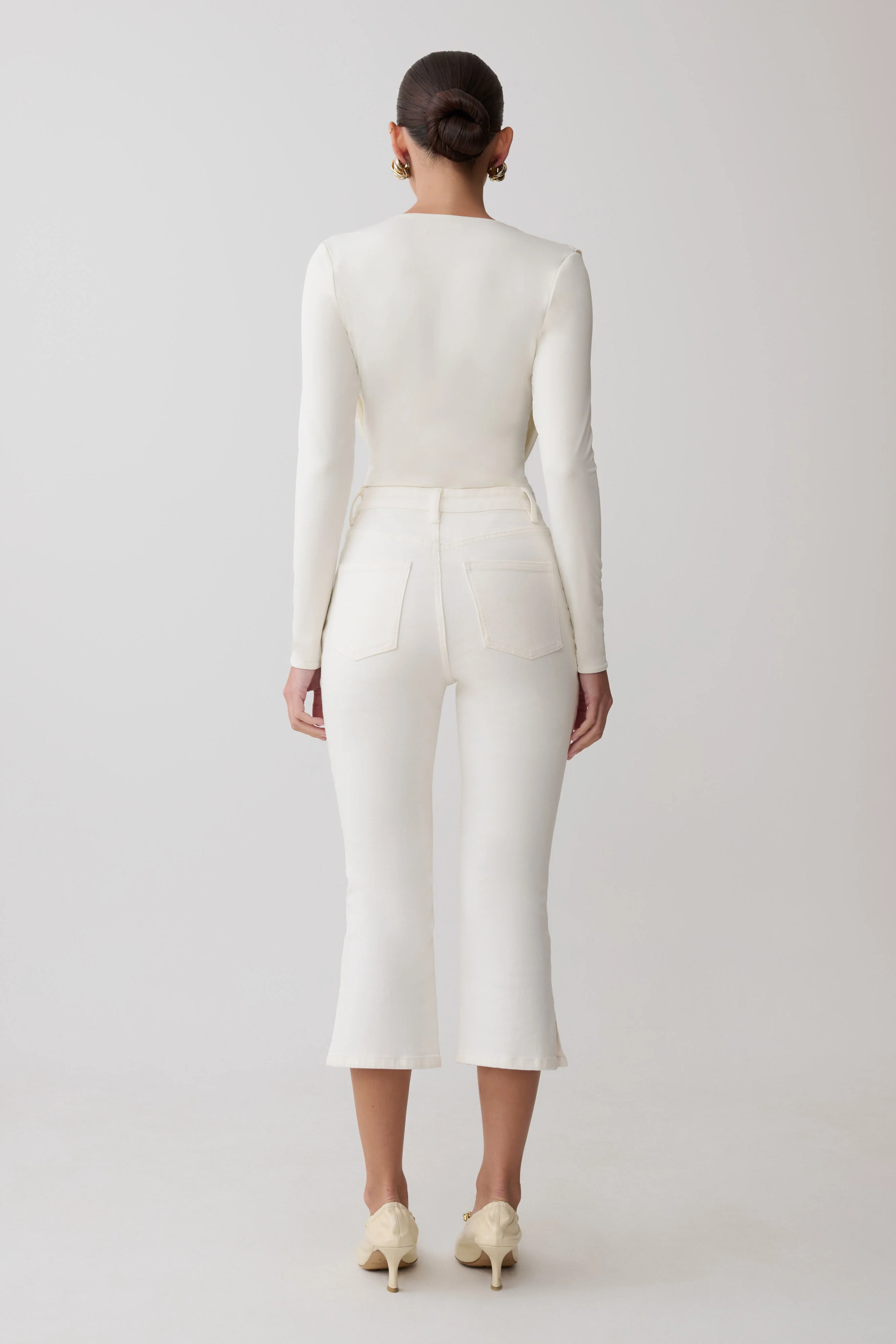 Mary Denim Capris - White - Image 9
