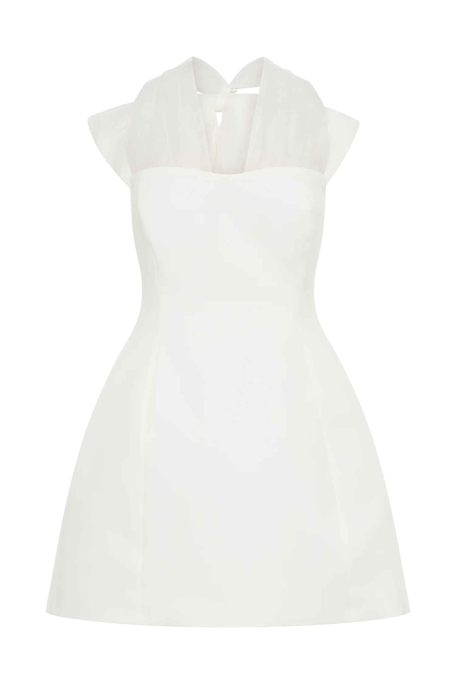 Maryam Tulle Bow Mini Dress - White - Image 12