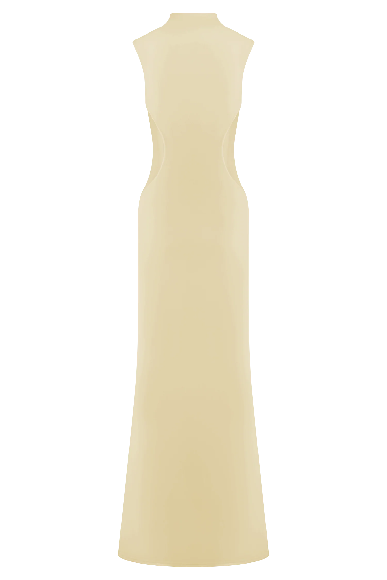 Massie Slinky And Mesh Maxi Dress - Lemon - Image 12