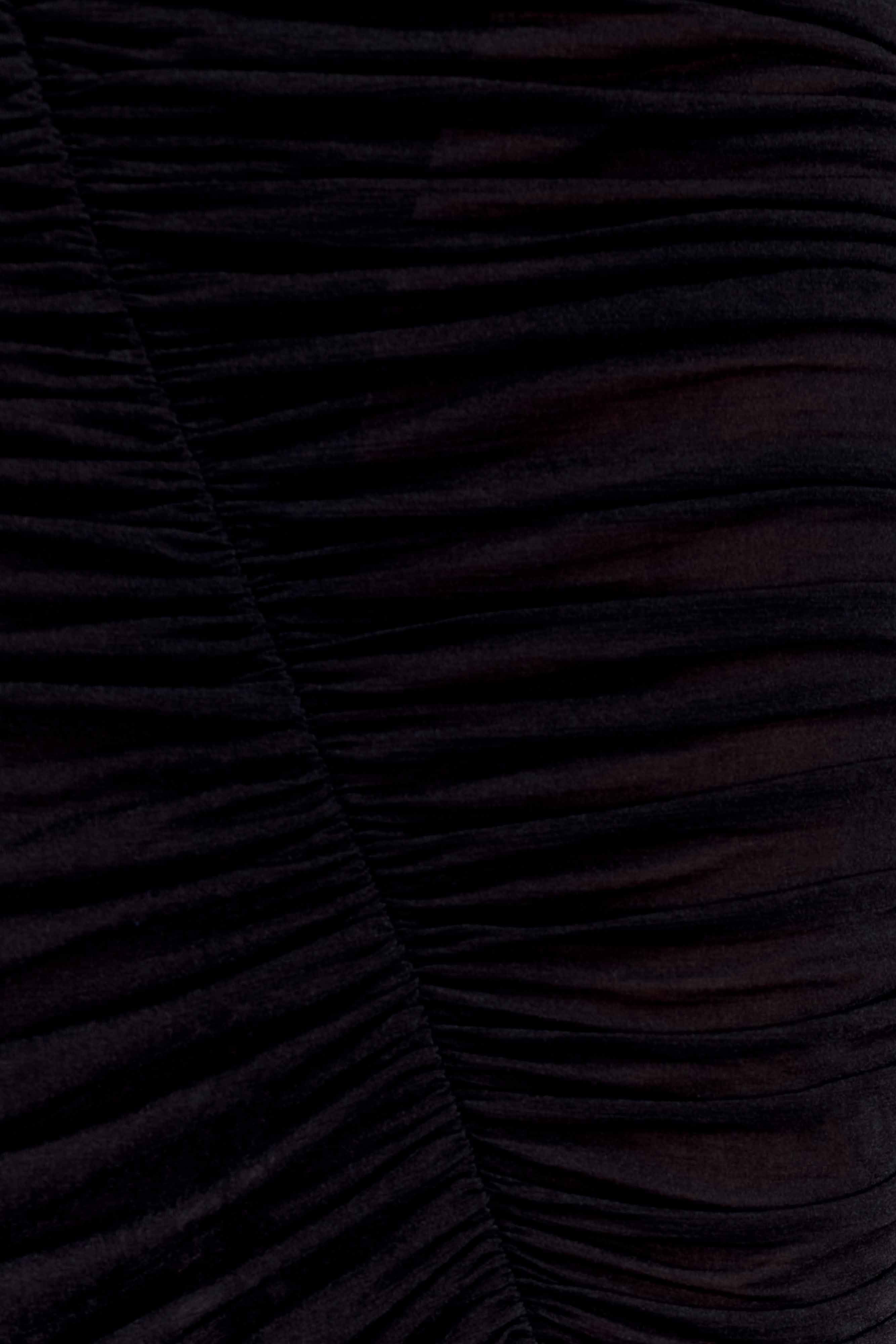 Matilda Ruched Mesh Bodysuit - Black - Image 7