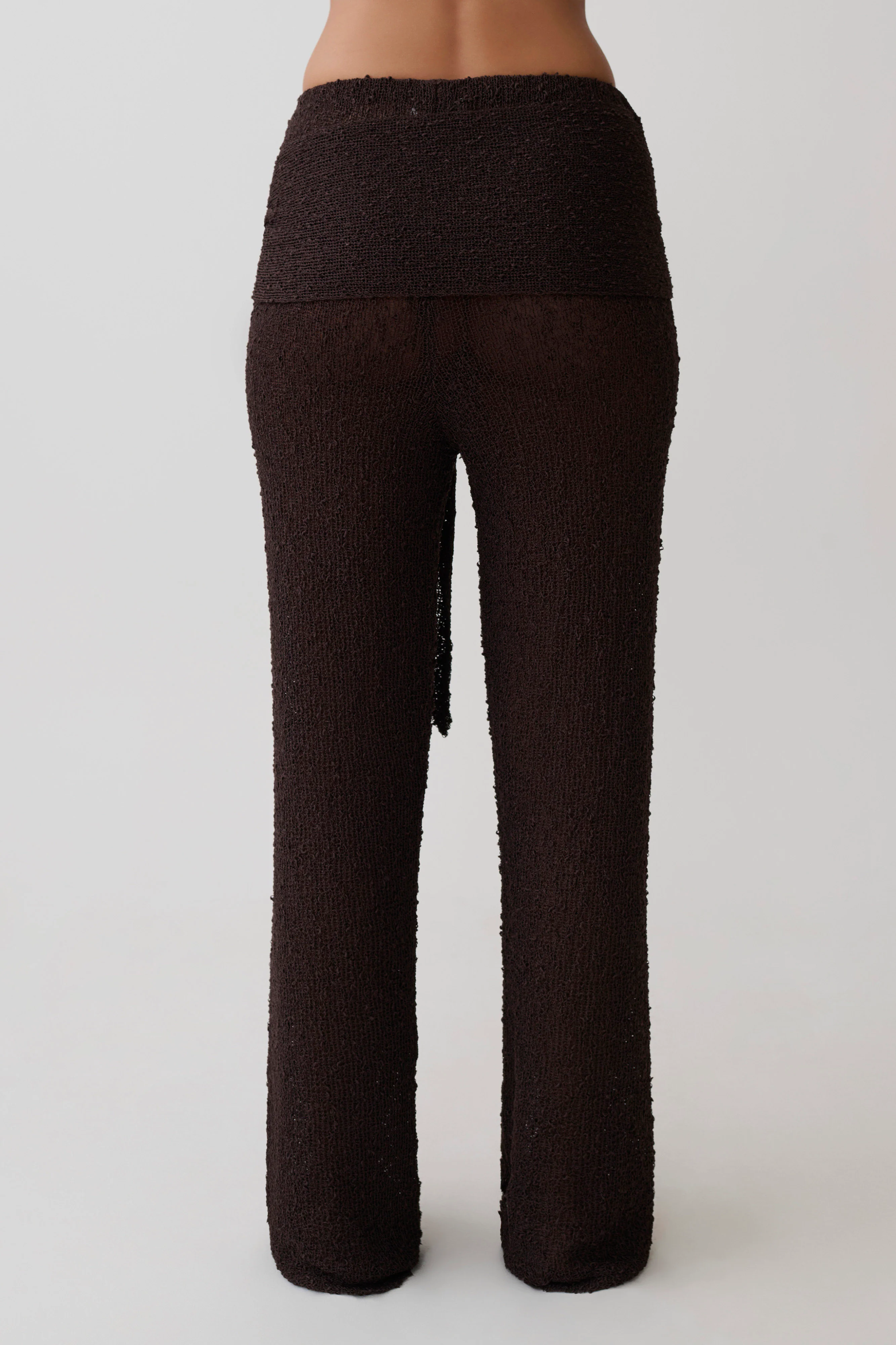 Mattais Boucle Knit Pants - Dark Chocolate - Image 5