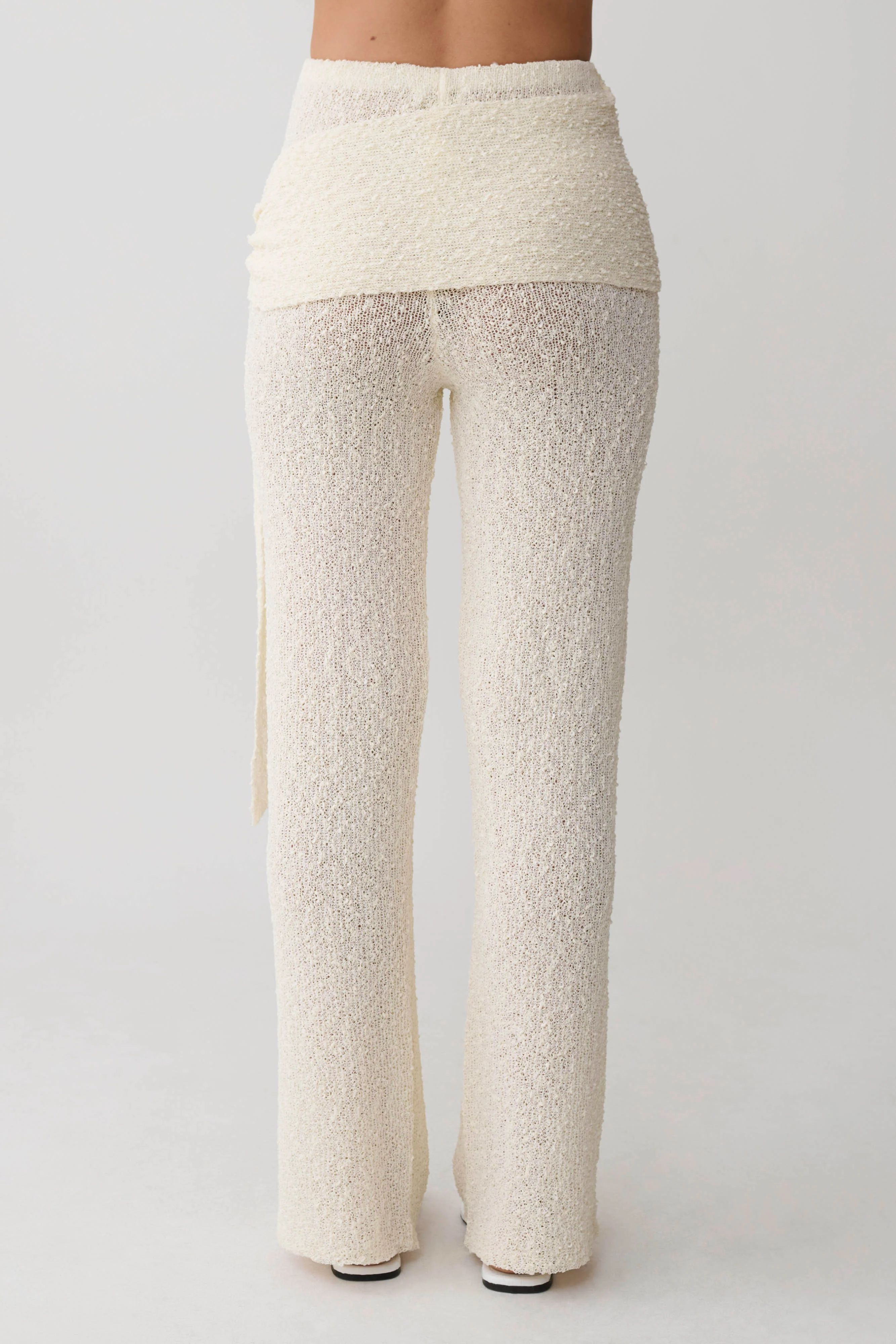 Mattais Boucle Knit Pants - Ivory - Image 5