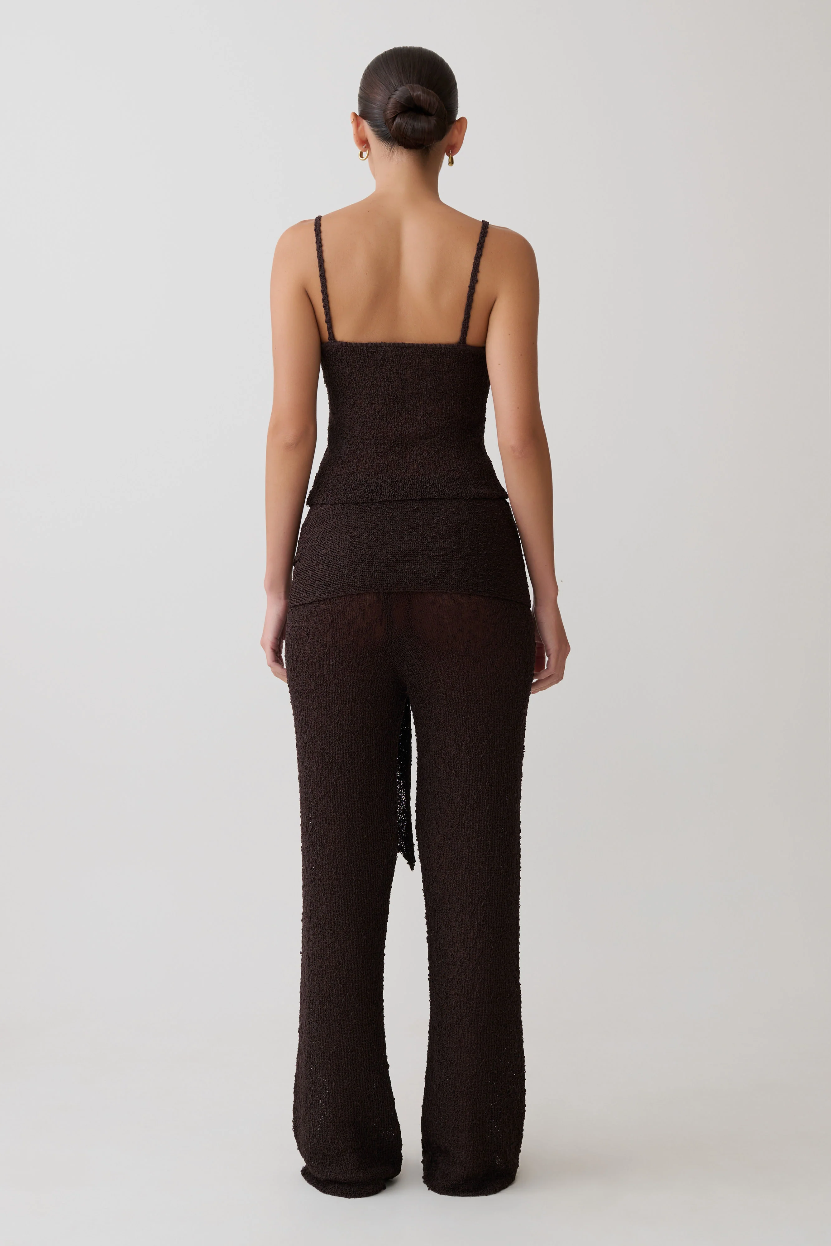 Mattais Boucle Knit Top - Dark Chocolate - Image 5