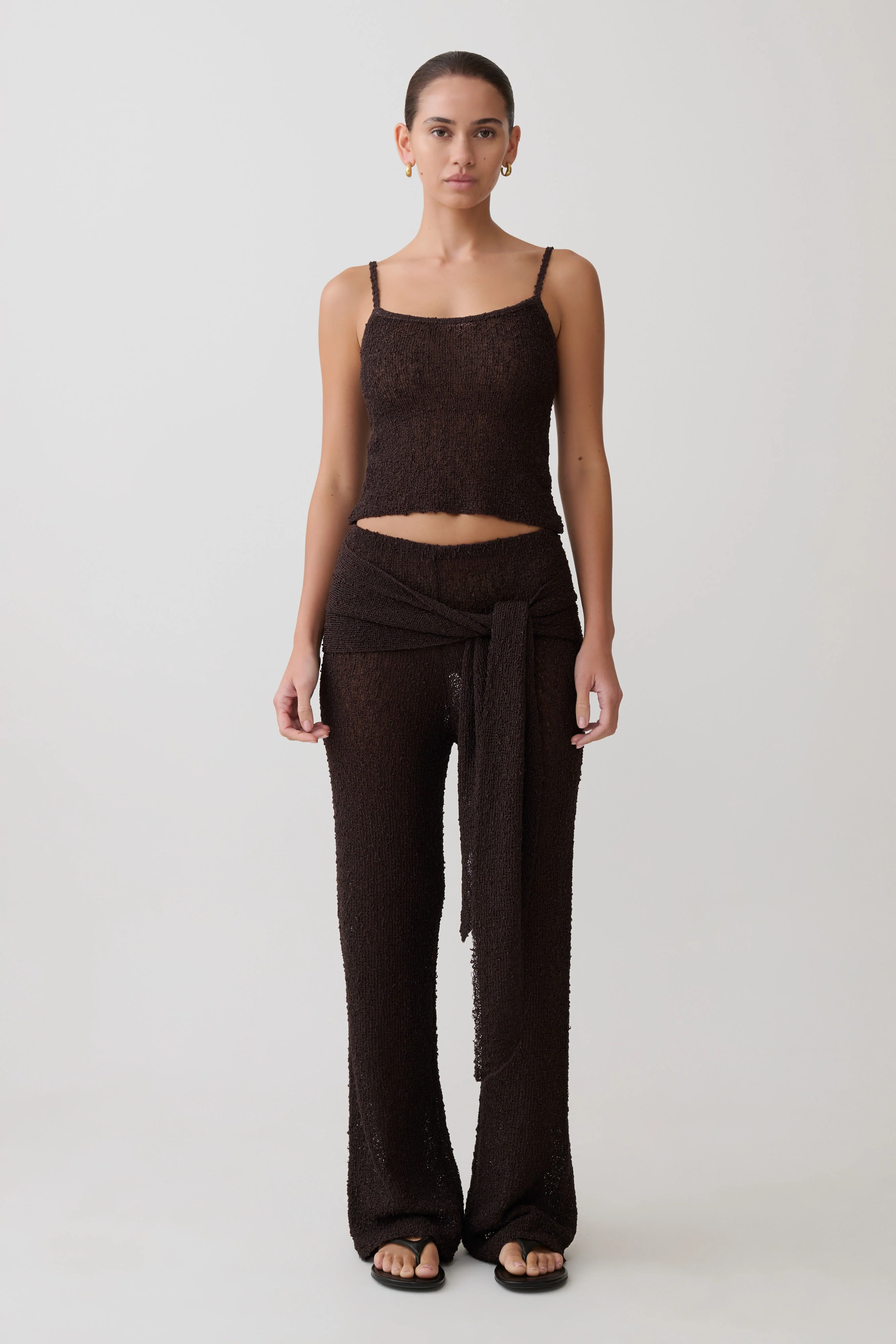 Mattais Boucle Knit Top - Dark Chocolate - Image 6