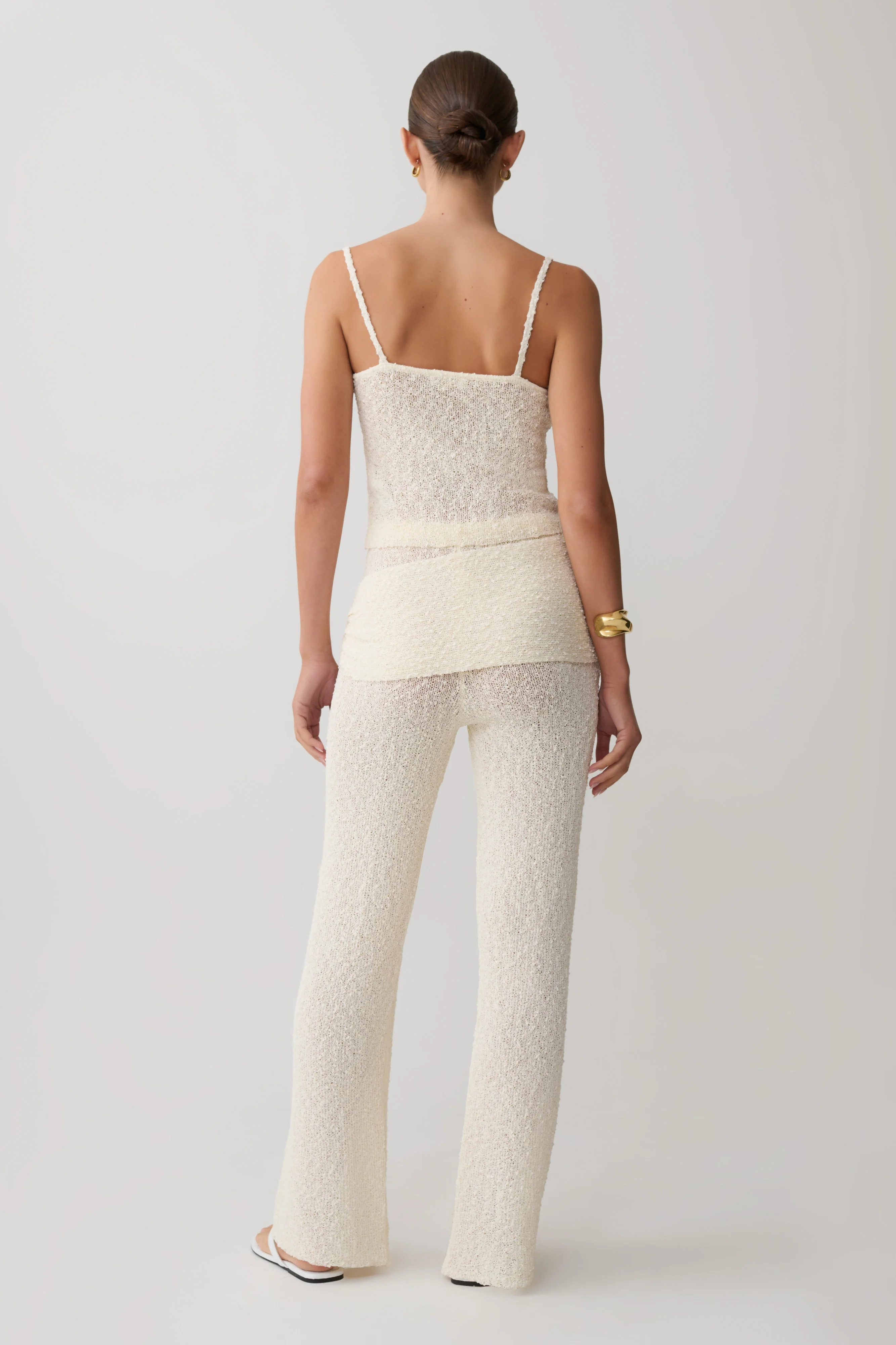 Mattais Boucle Knit Top - Ivory - Image 4