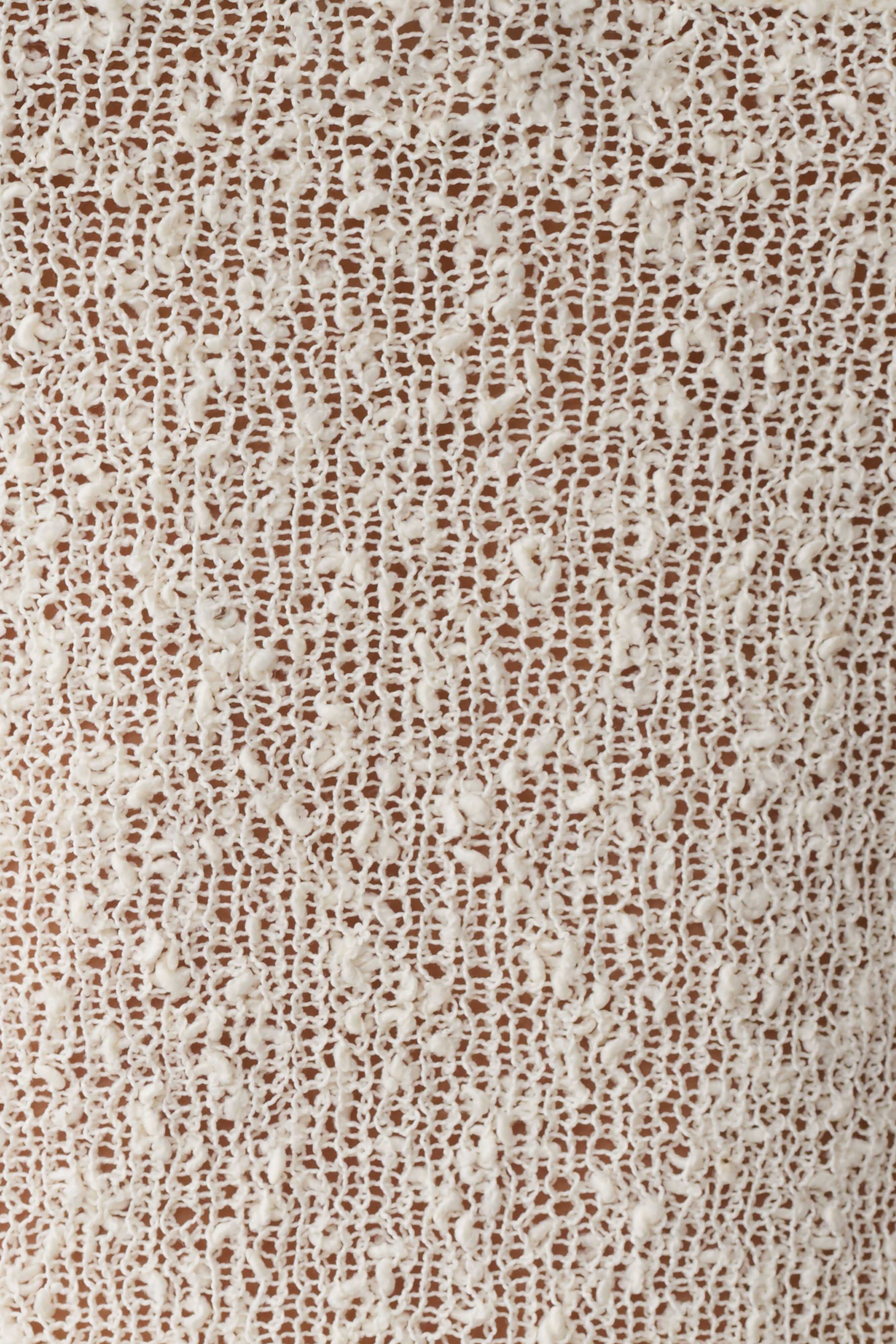 Mattais Boucle Knit Top - Ivory - Image 7