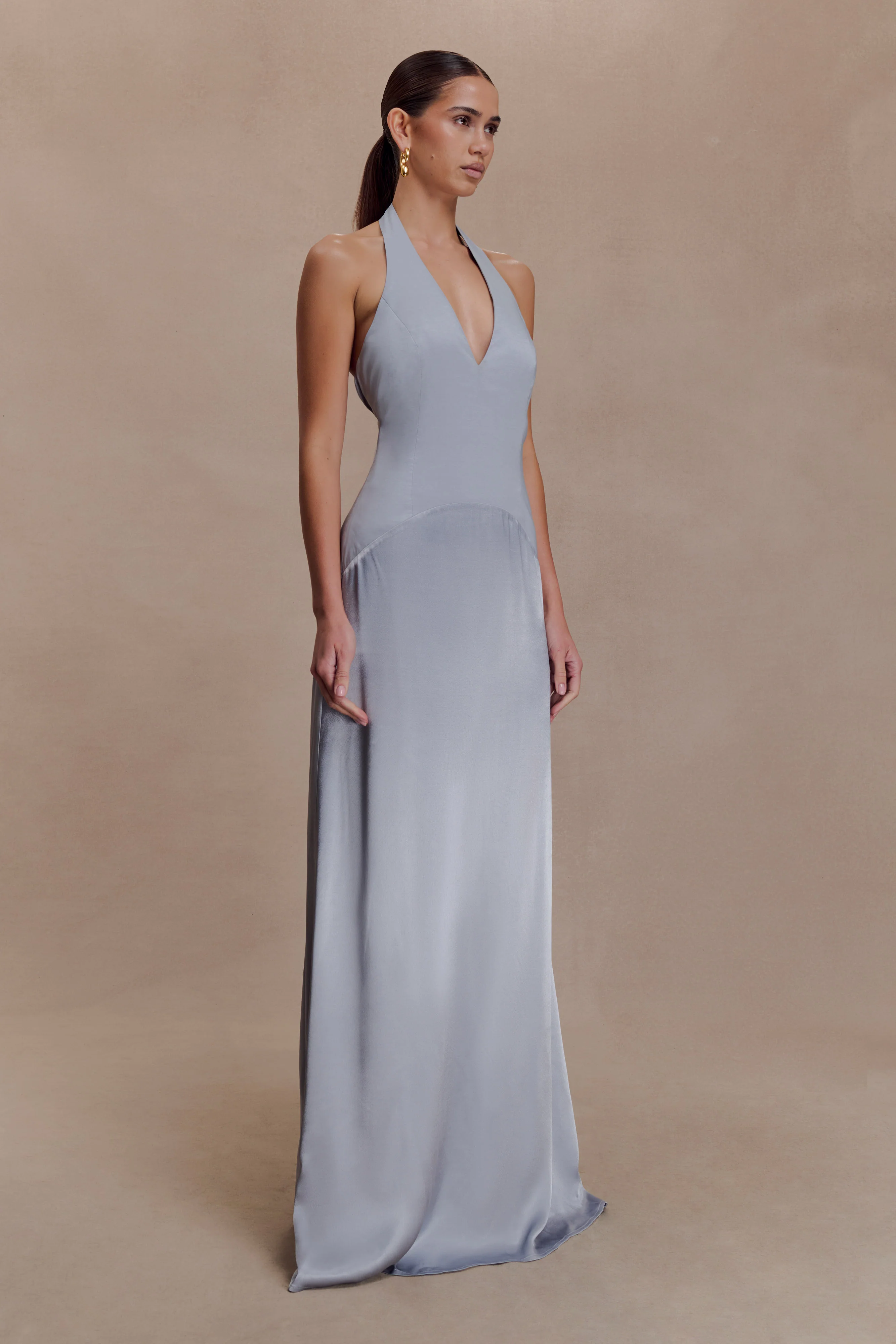 Maura Taffeta And Satin Maxi Dress - Cornflower Blue - Image 2