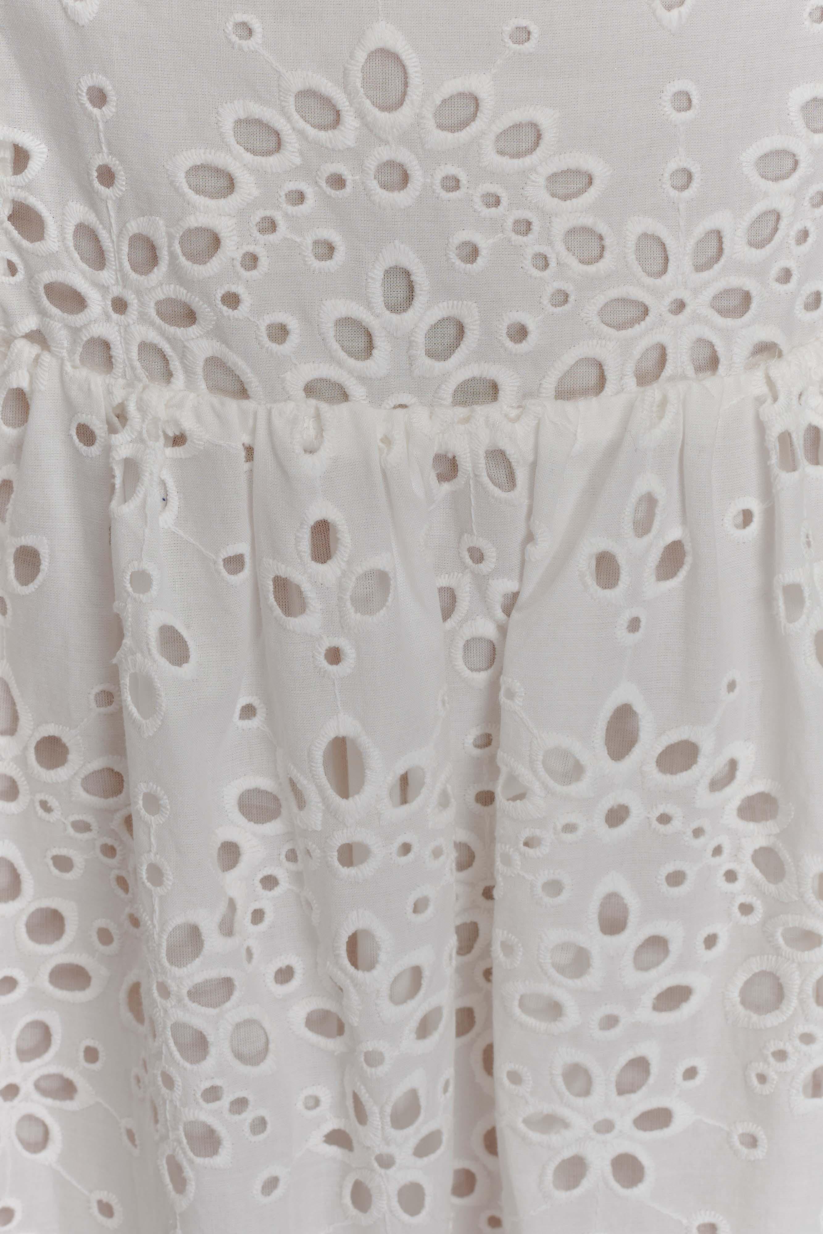 Maureen Broderie Strapless Maxi Dress - White - Image 9