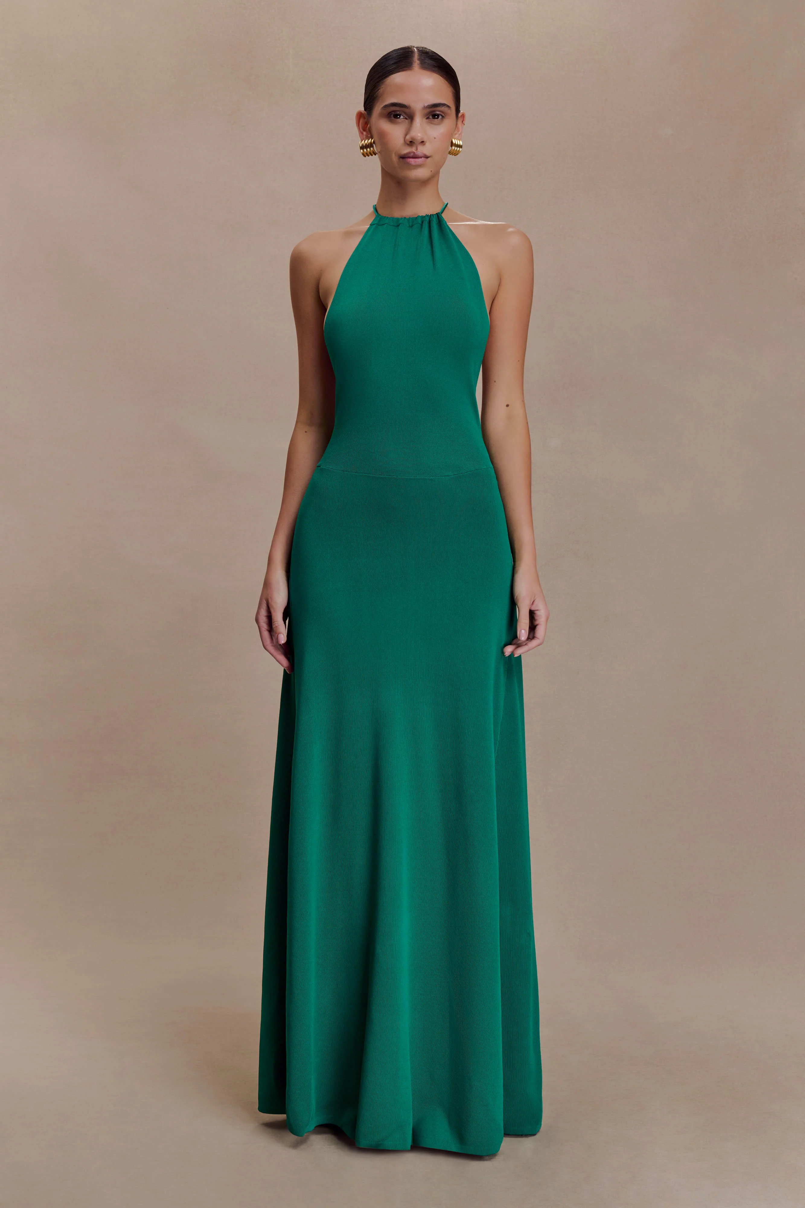 Meg Halter Tassel Maxi Dress - Emerald - Image 2