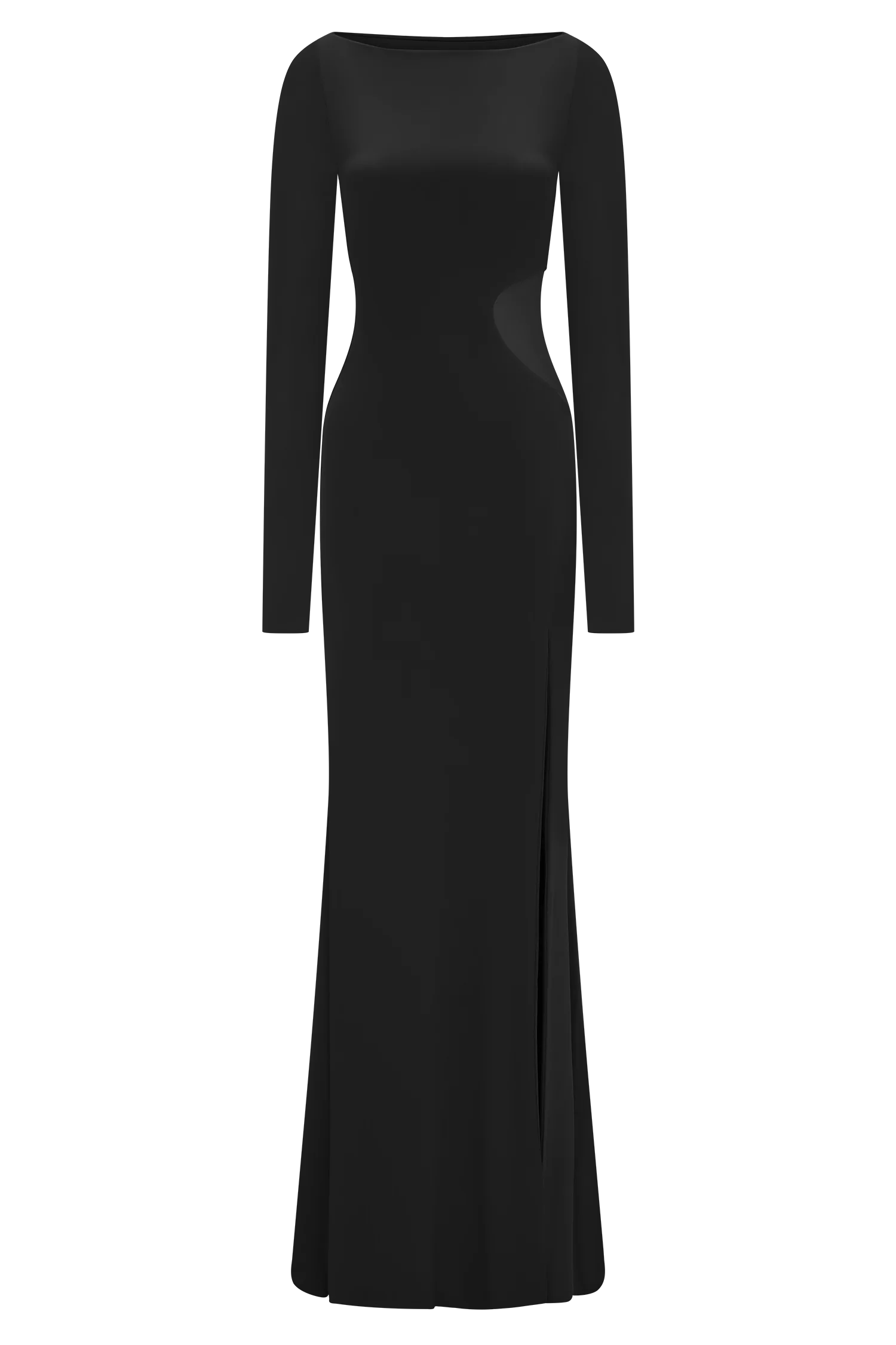 Megan Slinky And Mesh Maxi Dress - Black - Image 7