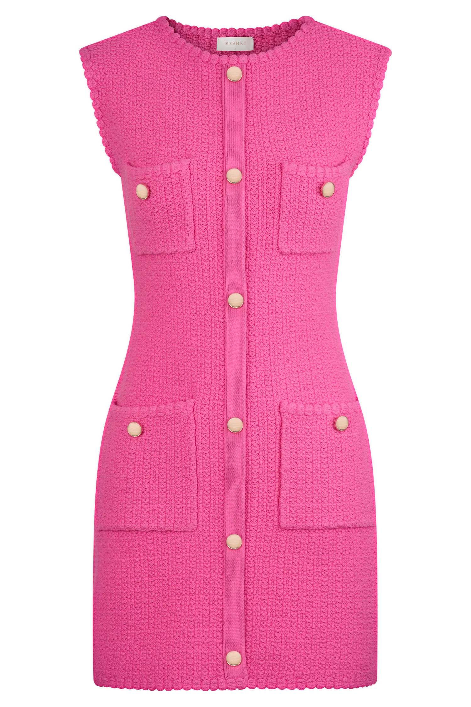 Mia Knit Mini Dress - Pink - Image 9