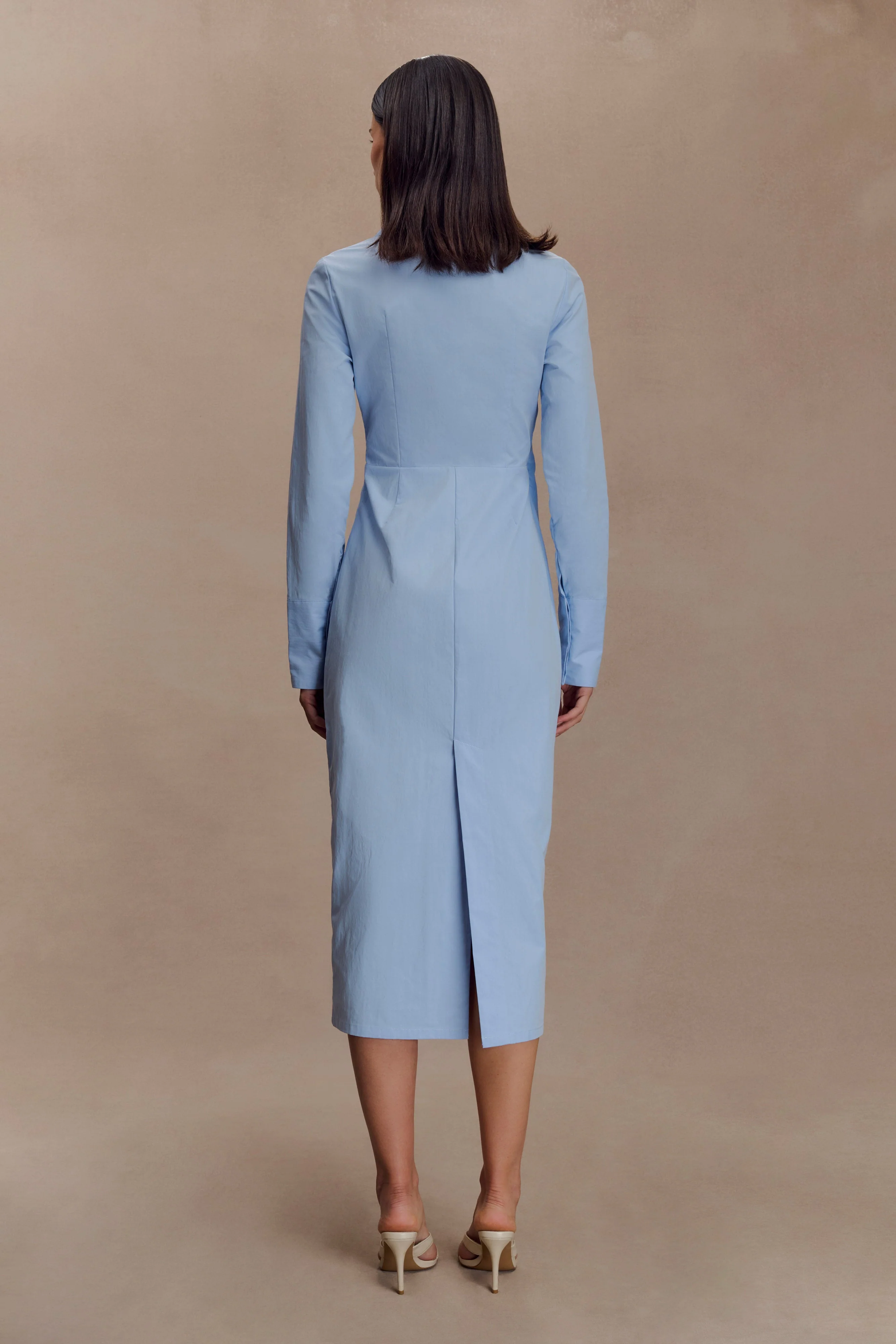 Mikaila Asymmetric Shirt Dress - Blue - Image 3