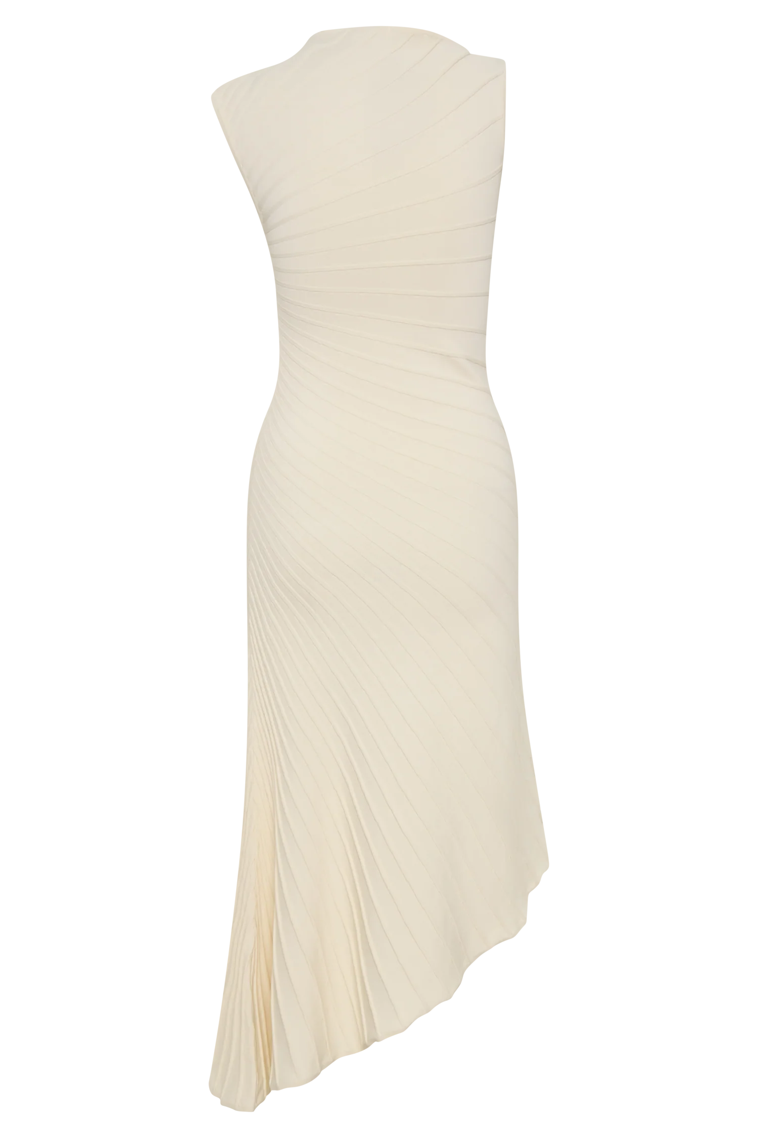 Milasandra Pleated Knit Dress - Ivory - Image 7