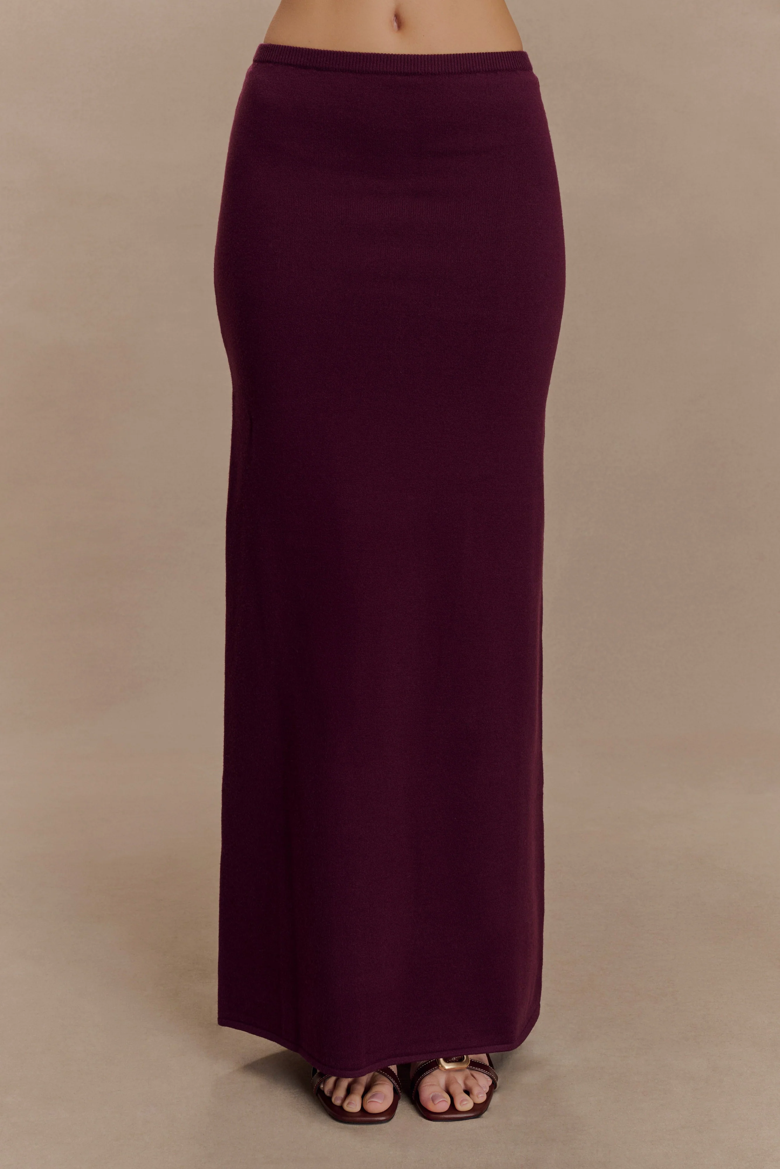 Miles Knit Maxi Skirt - Plum - Image 4