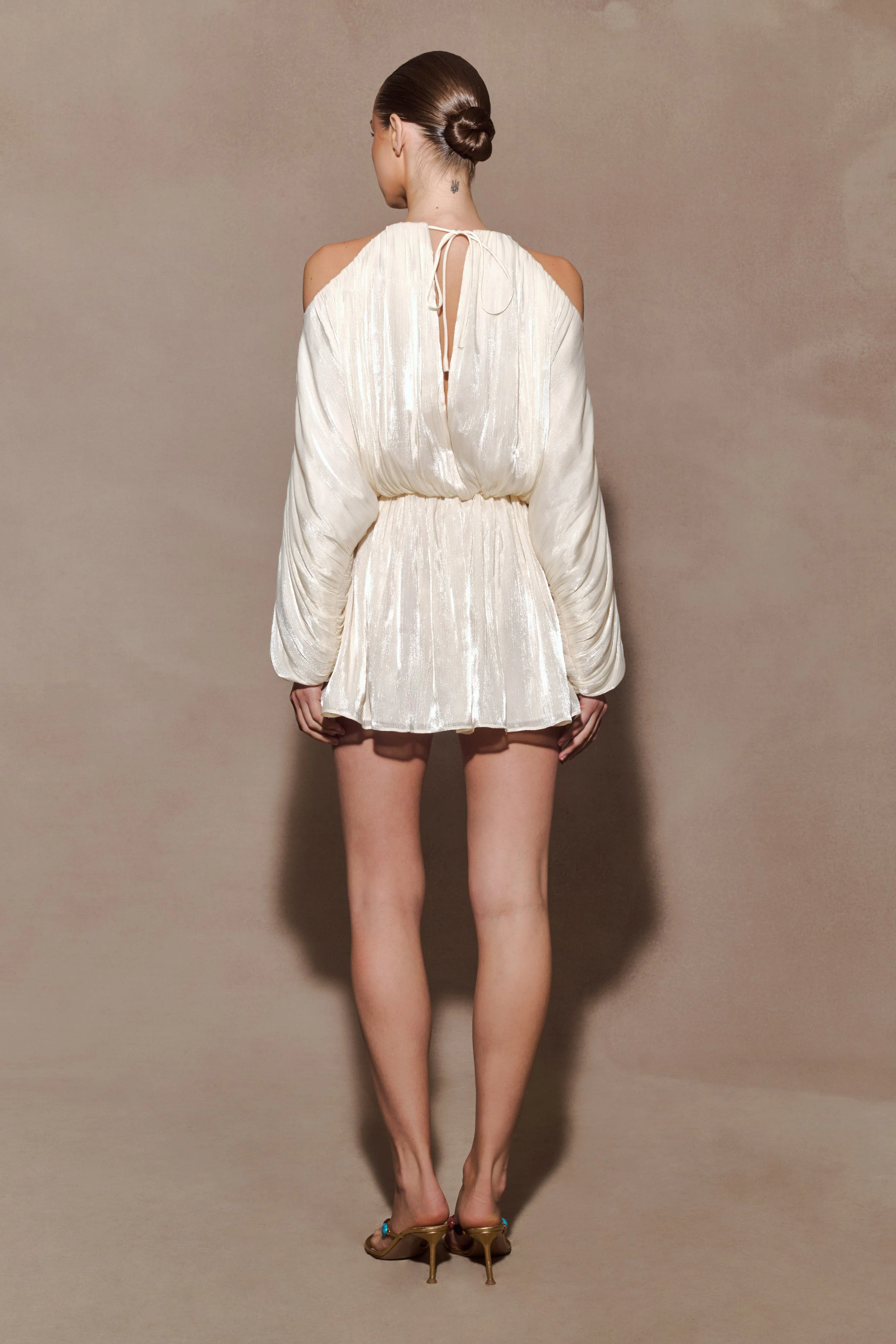 Minna Halter Mini Dress - Opal White - Image 2
