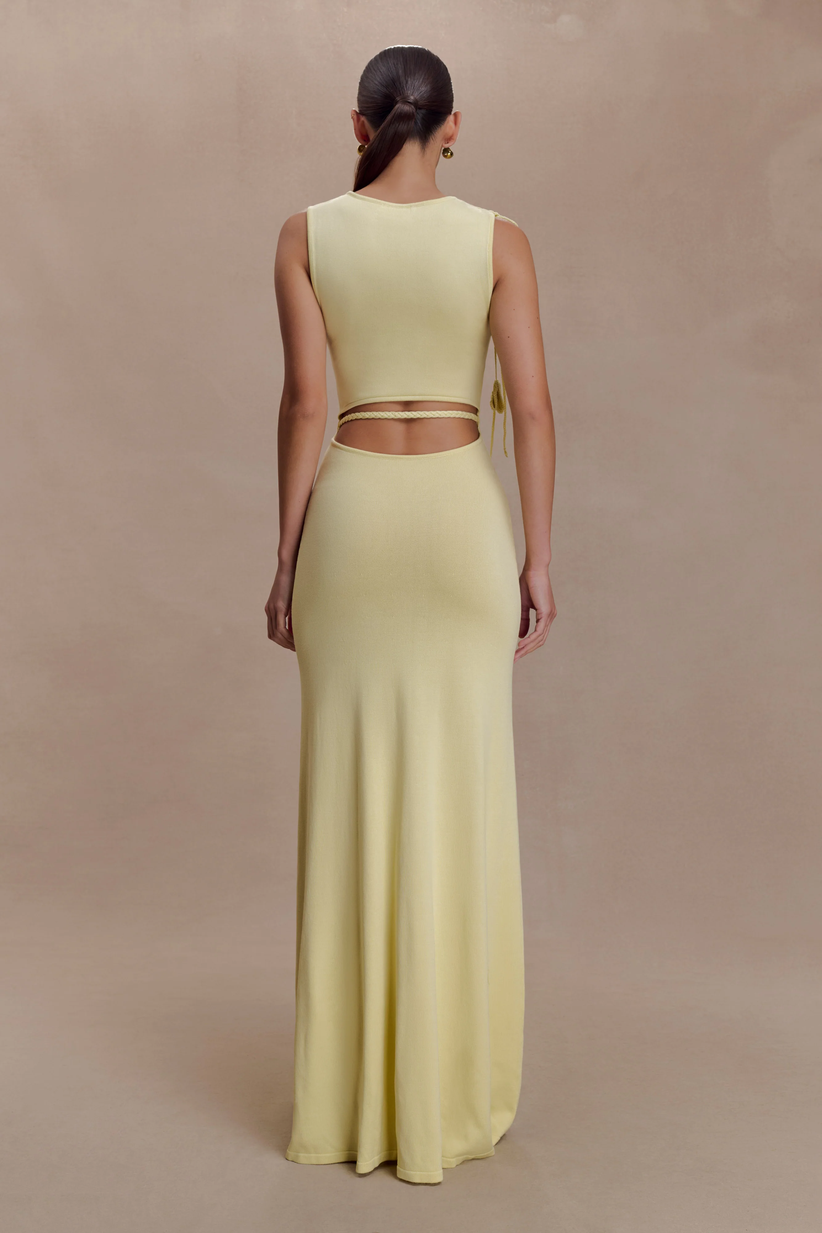 Monay Tulip Maxi Dress - Lemon - Image 2