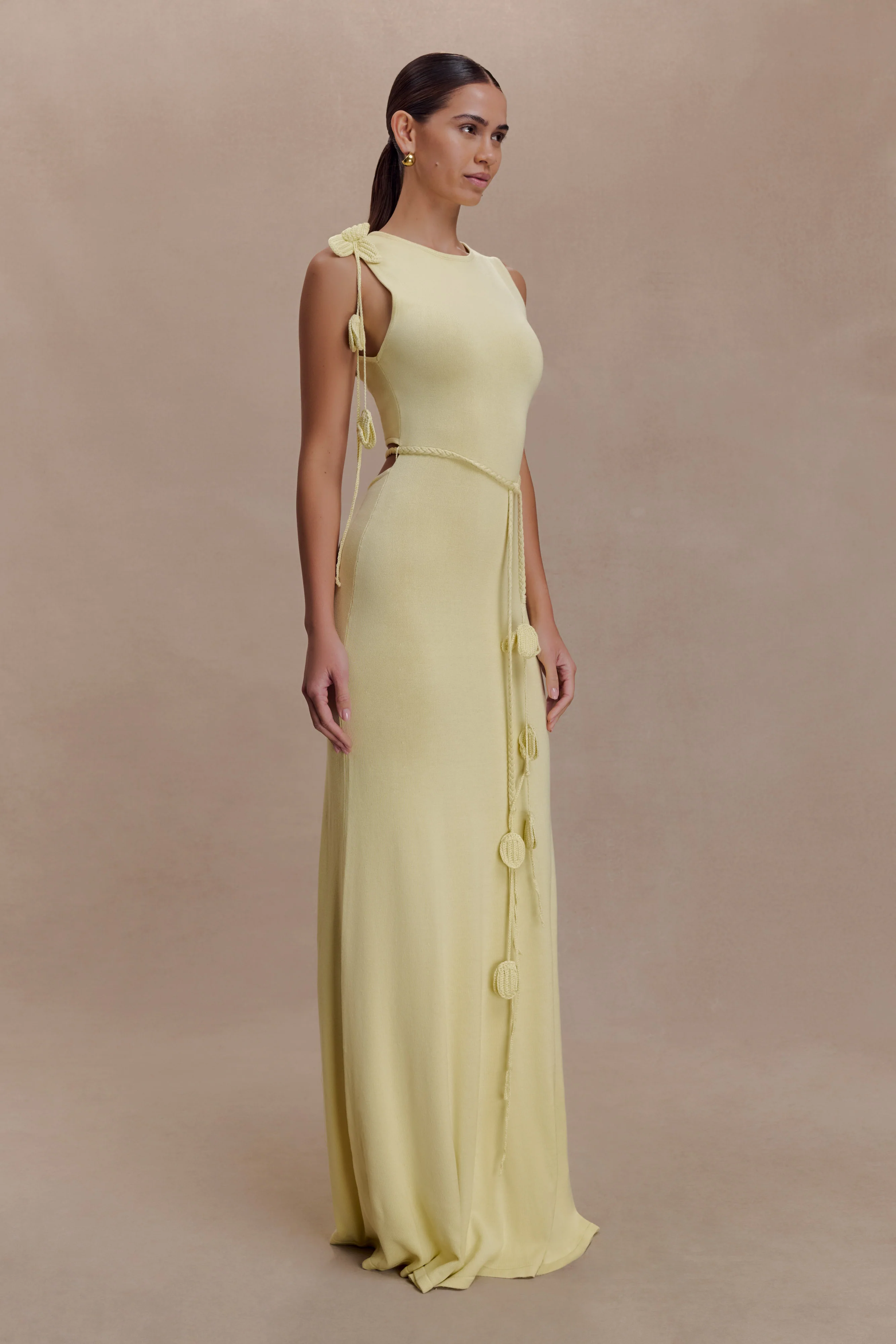 Monay Tulip Maxi Dress - Lemon - Image 3