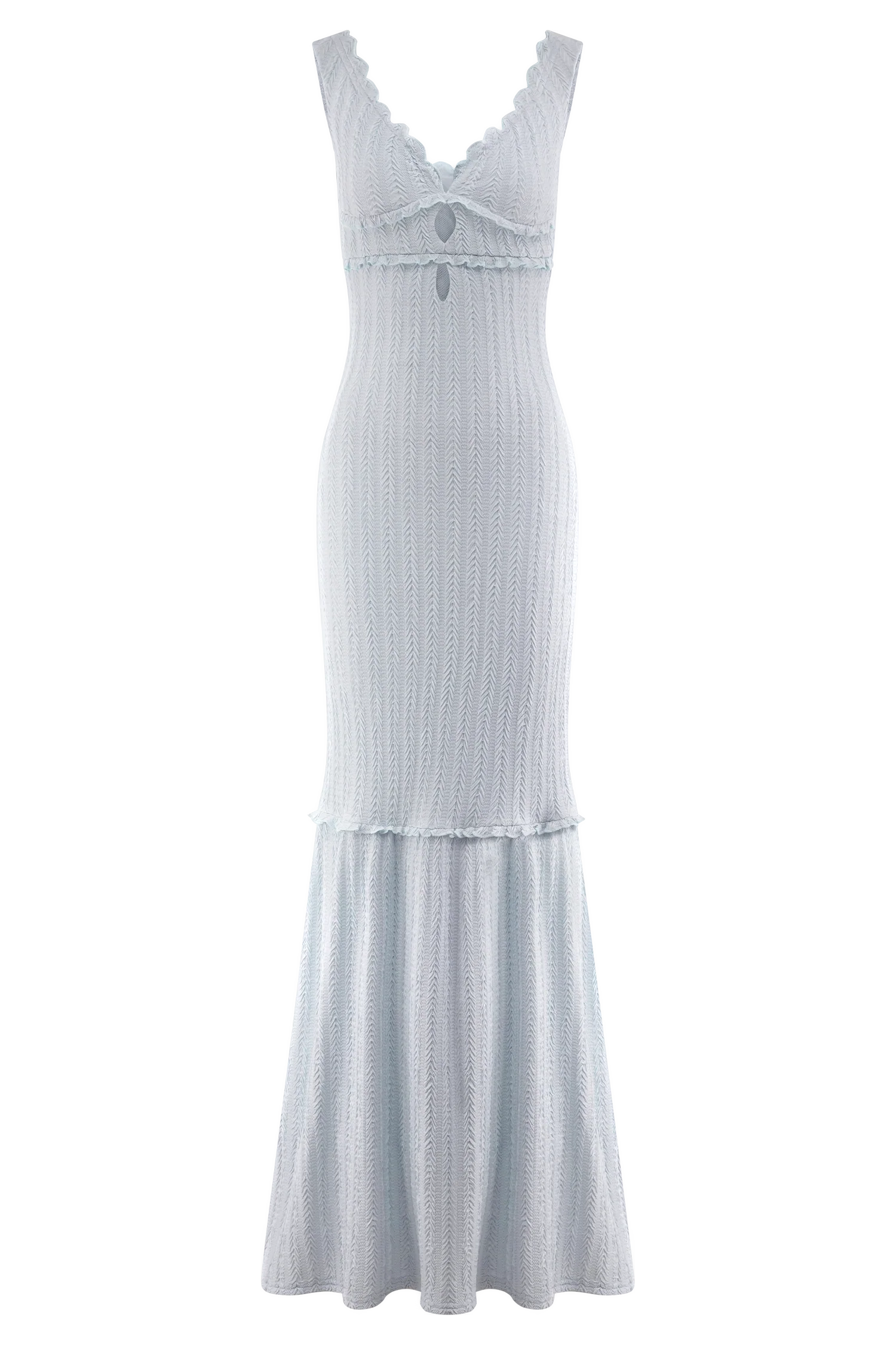 Natalie Off Shoulder Maxi Dress - Sky Blue - Image 7