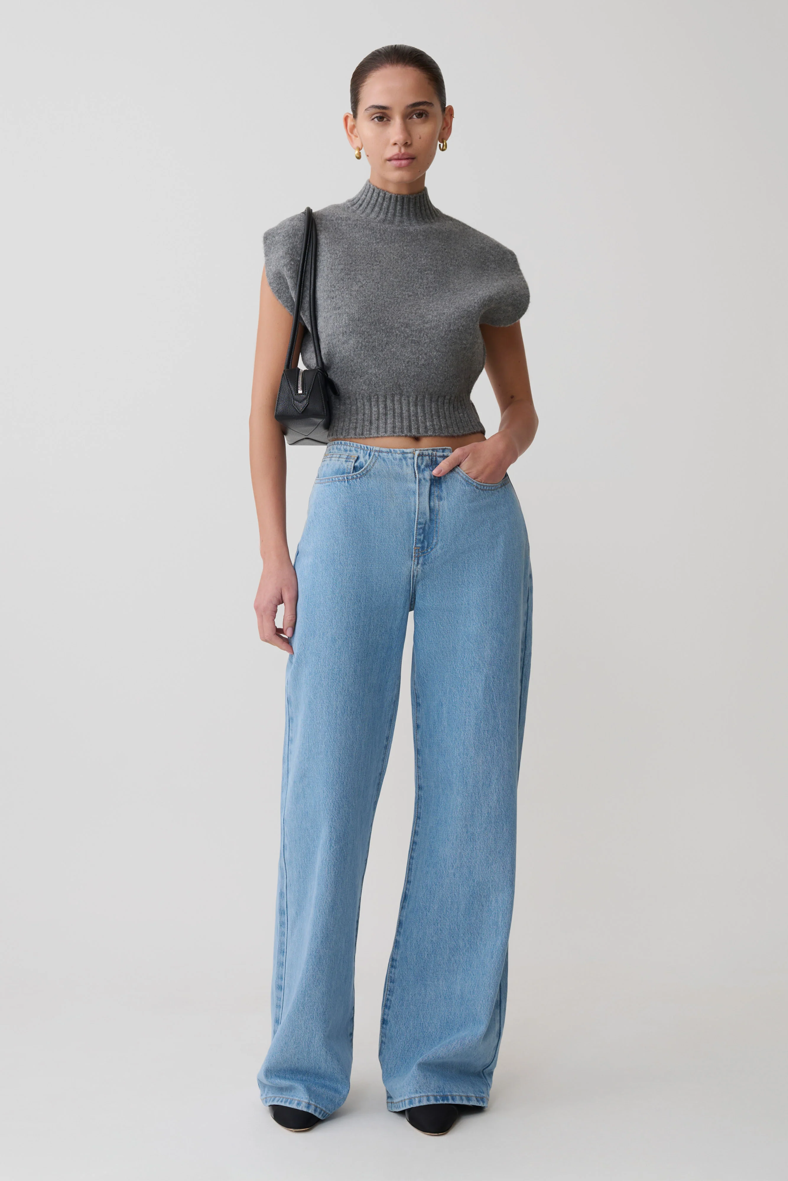 Niko Knit Oversized Top - Charcoal - Image 9