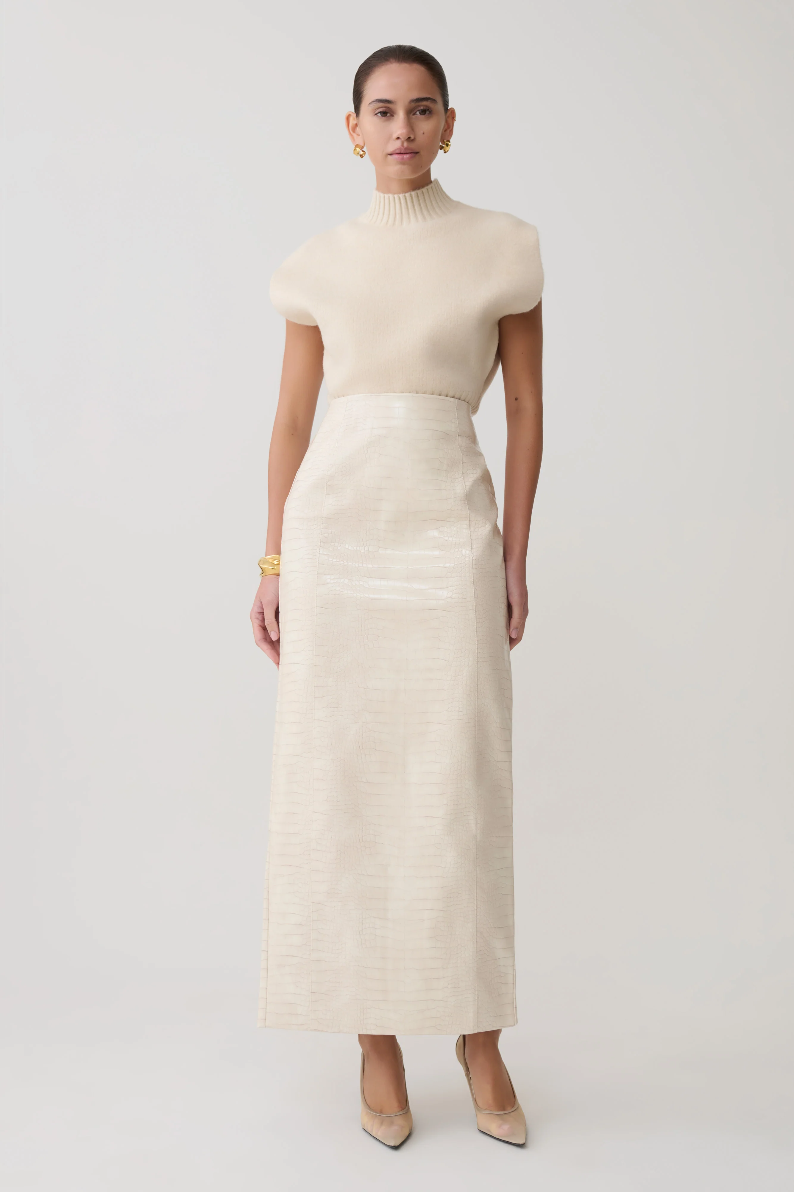 Niko Knit Oversized Top - Ivory - Image 7