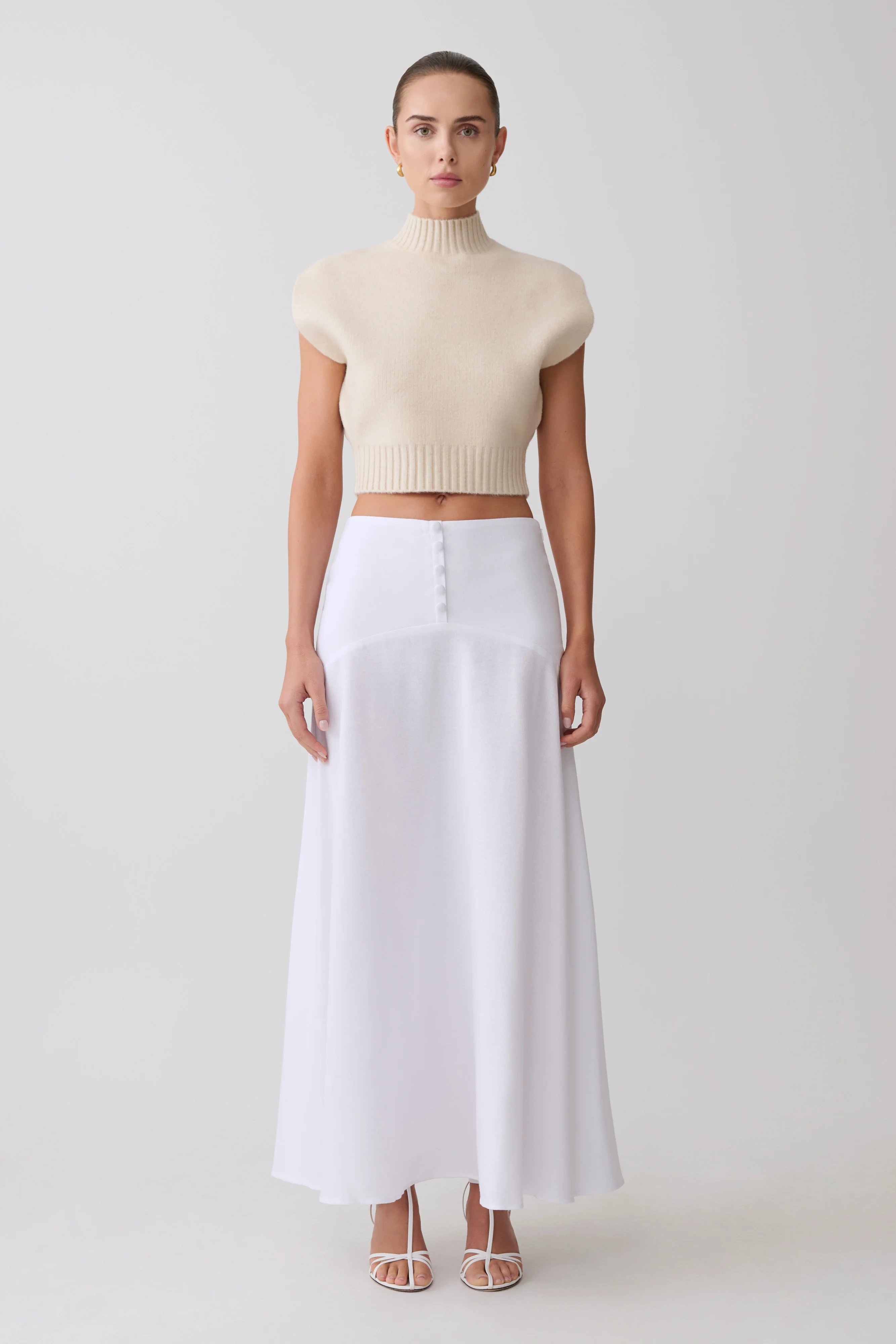 Niko Knit Oversized Top - Ivory - Image 8