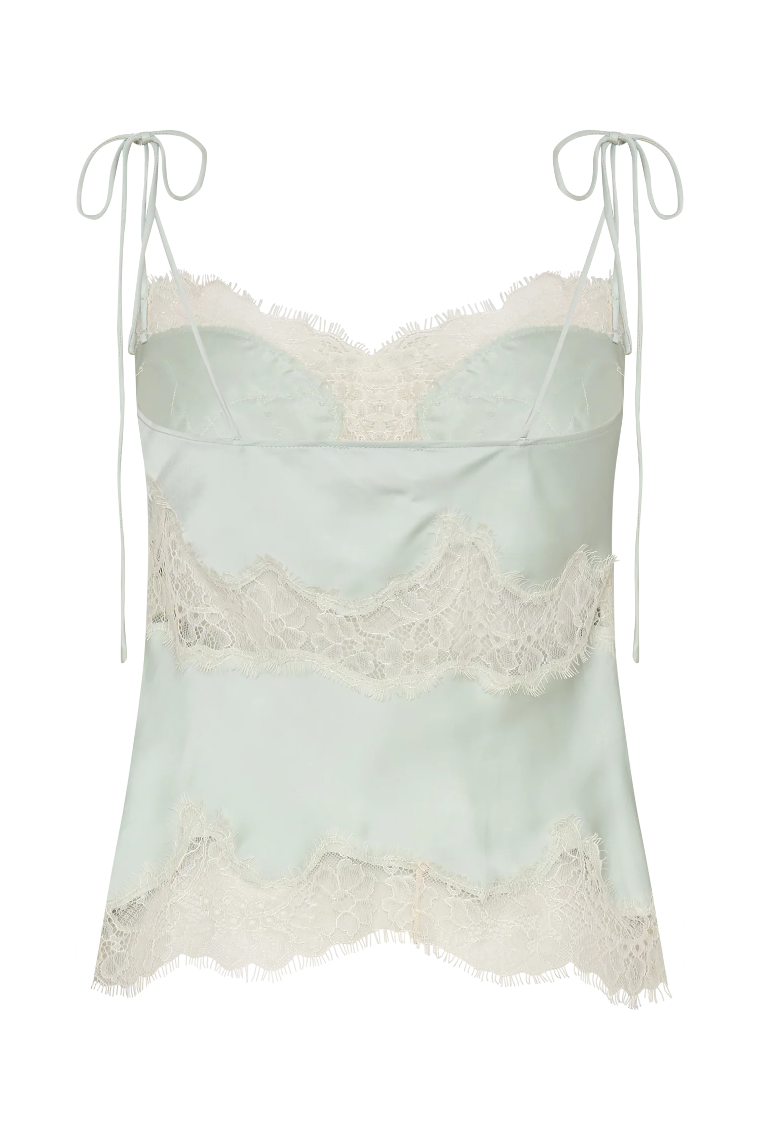 Nina Satin And Lace Camisole - Sage - Image 7