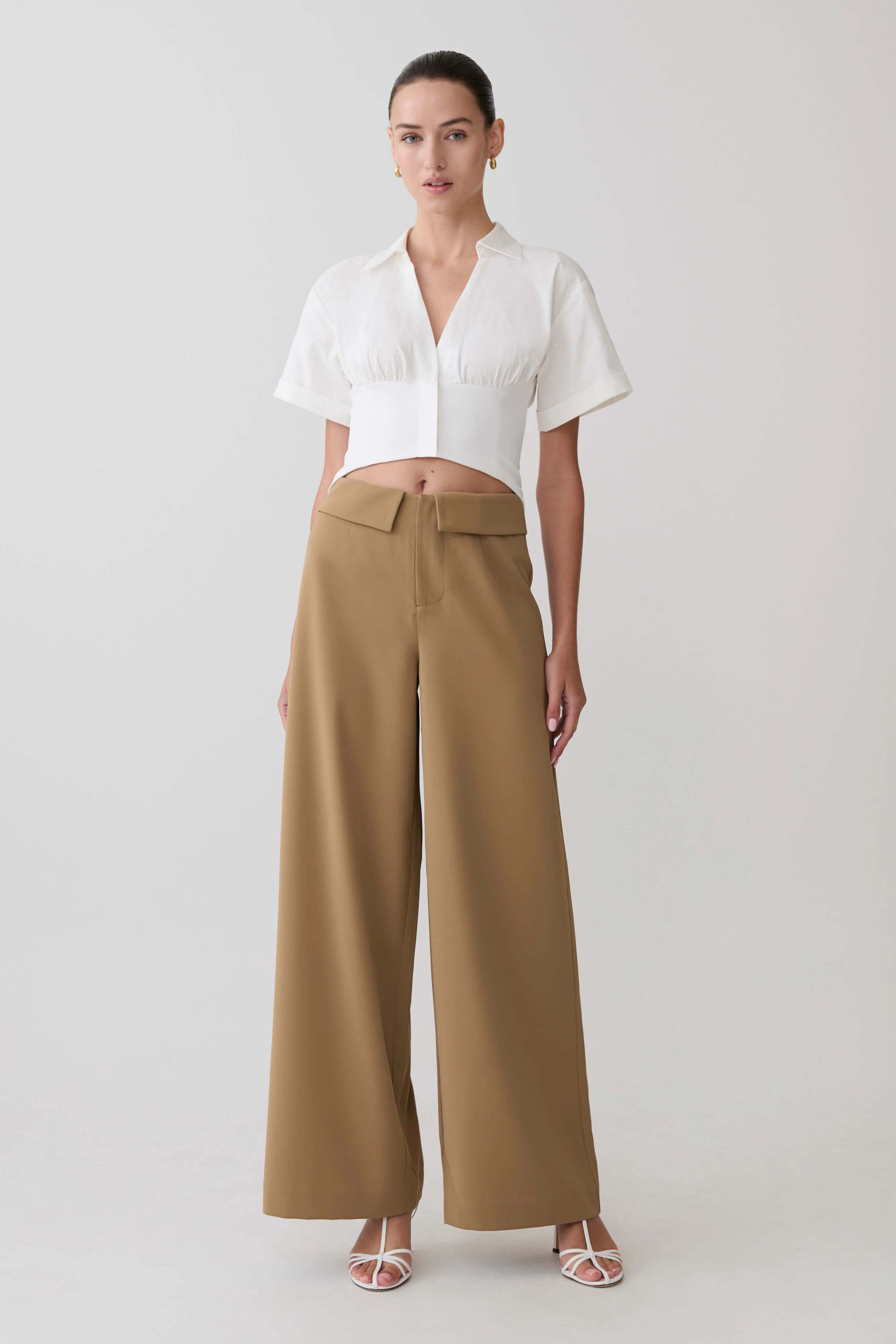 Noelia Tie Back Short Sleeve Shirt - White - Image 4