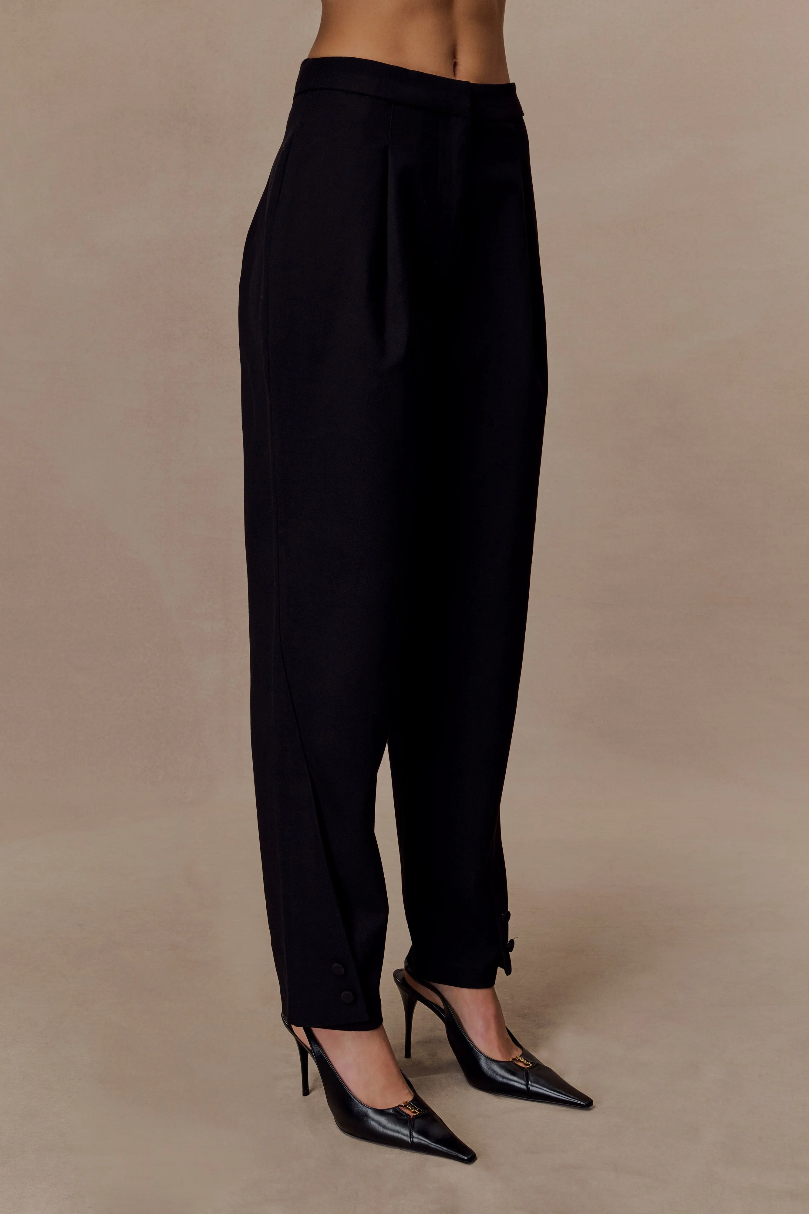 Olie Barrel Leg Suiting Pants - Black - Image 4