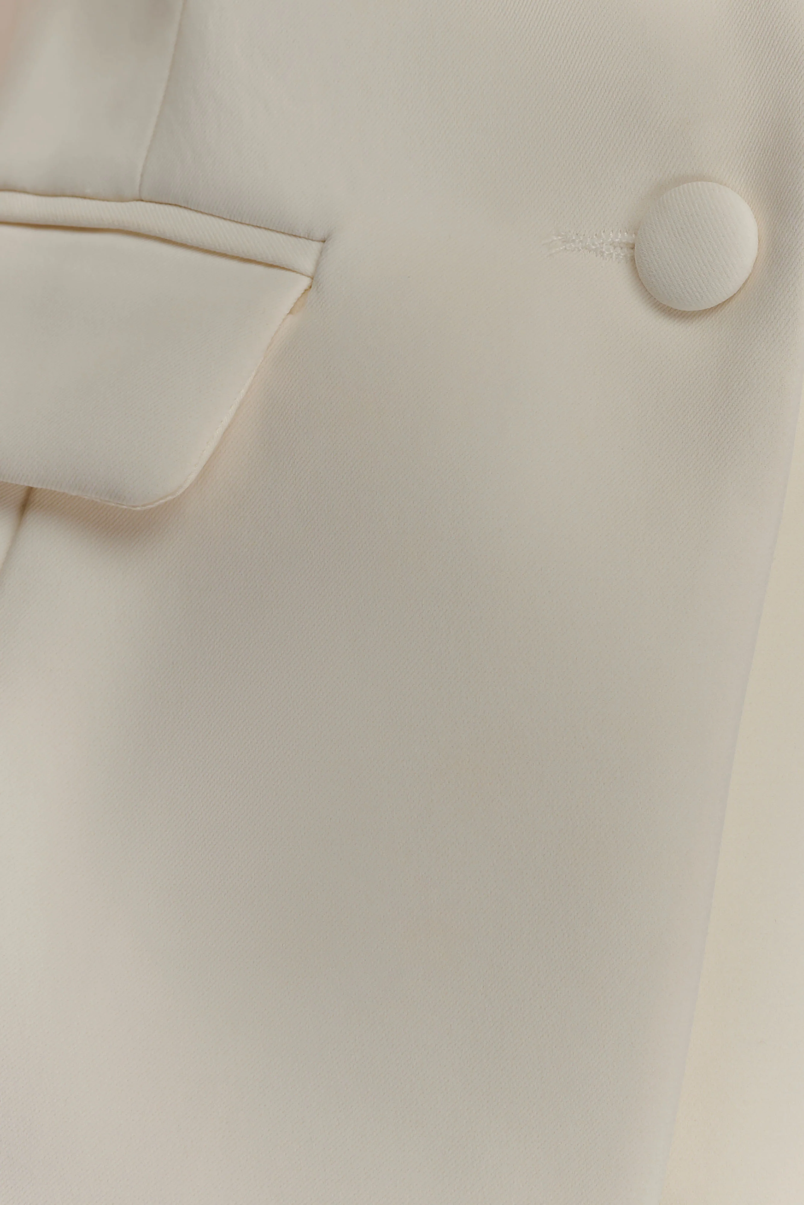 Opal Puff Sleeve Suiting Top - Ivory - Image 5