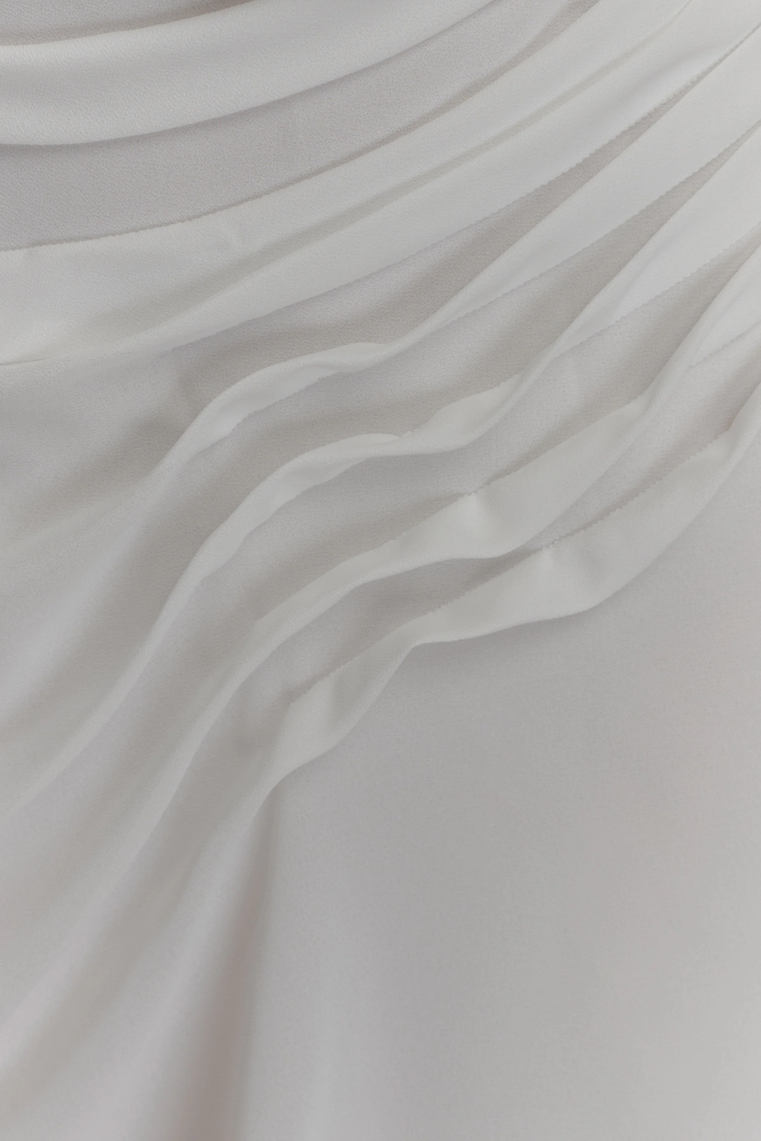Oria Chiffon Mini Dress - White - Image 7