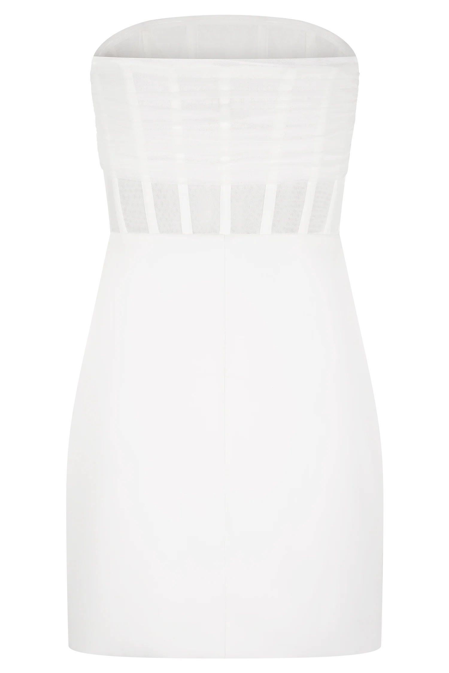 Palmer Mesh Corset Mini Dress - Ivory - Image 8