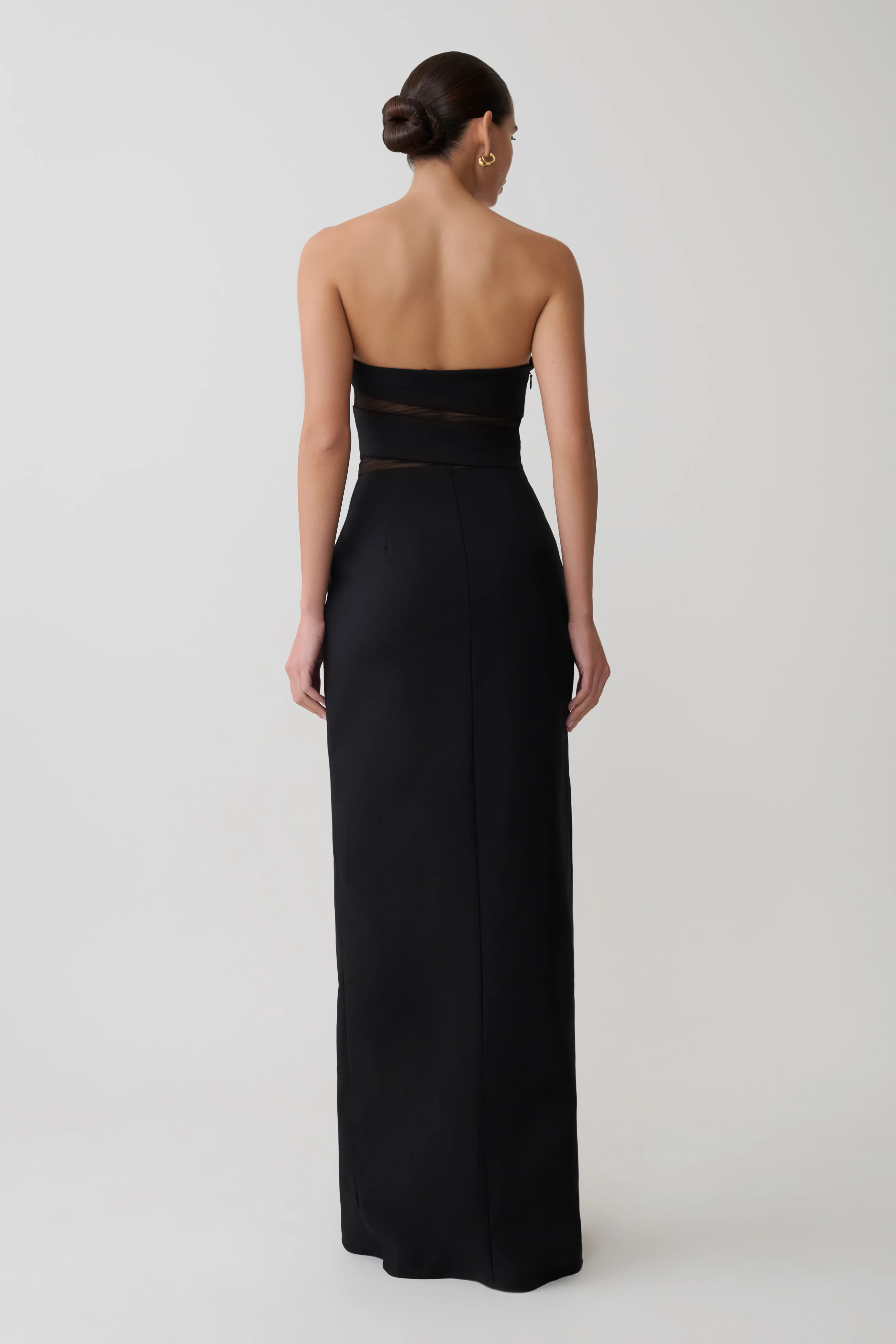 Paulina Cut Out Strapless Maxi Dress - Black - Image 2