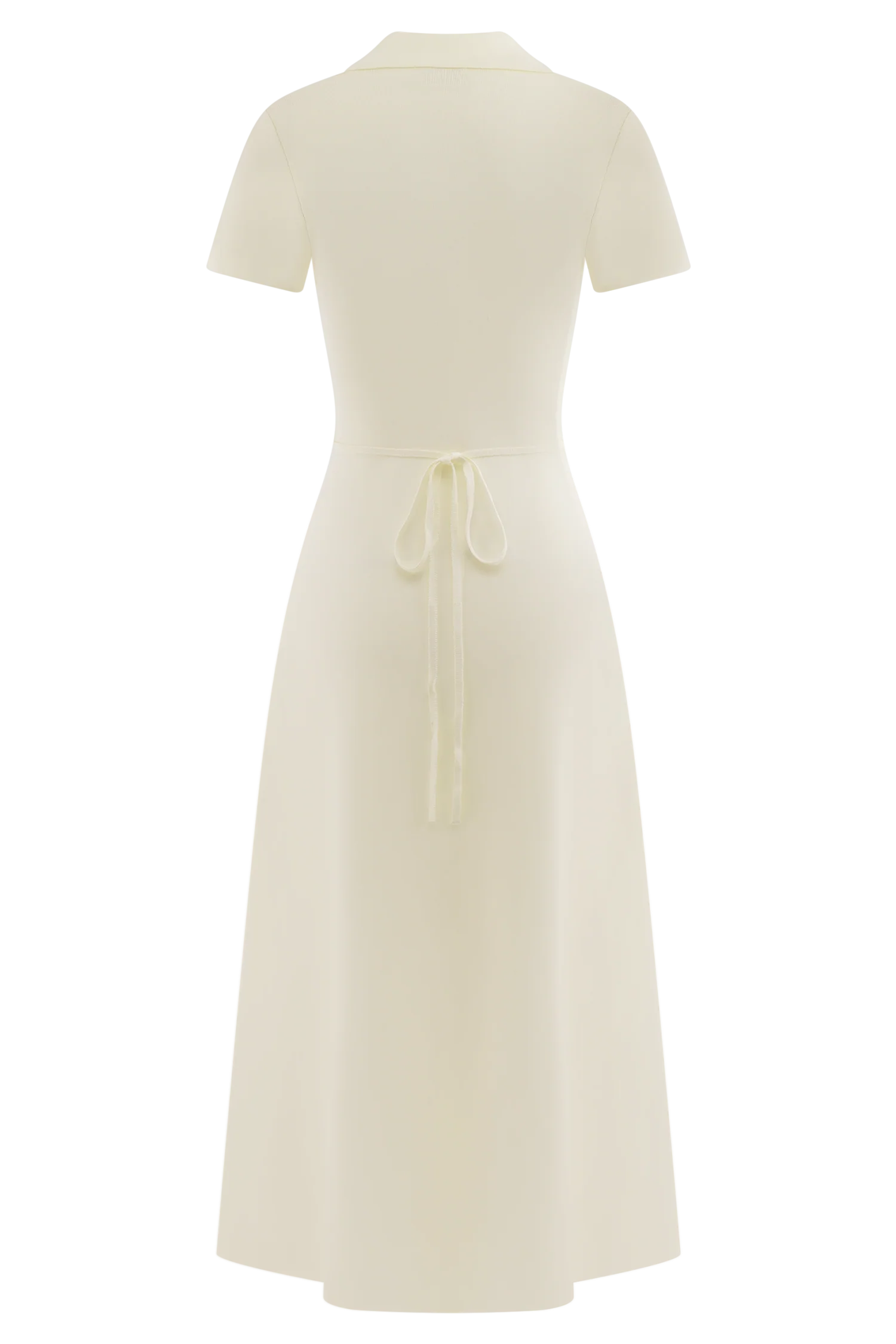 Pearson Short Sleeve Knit Midi Dress - Ivory - Image 6