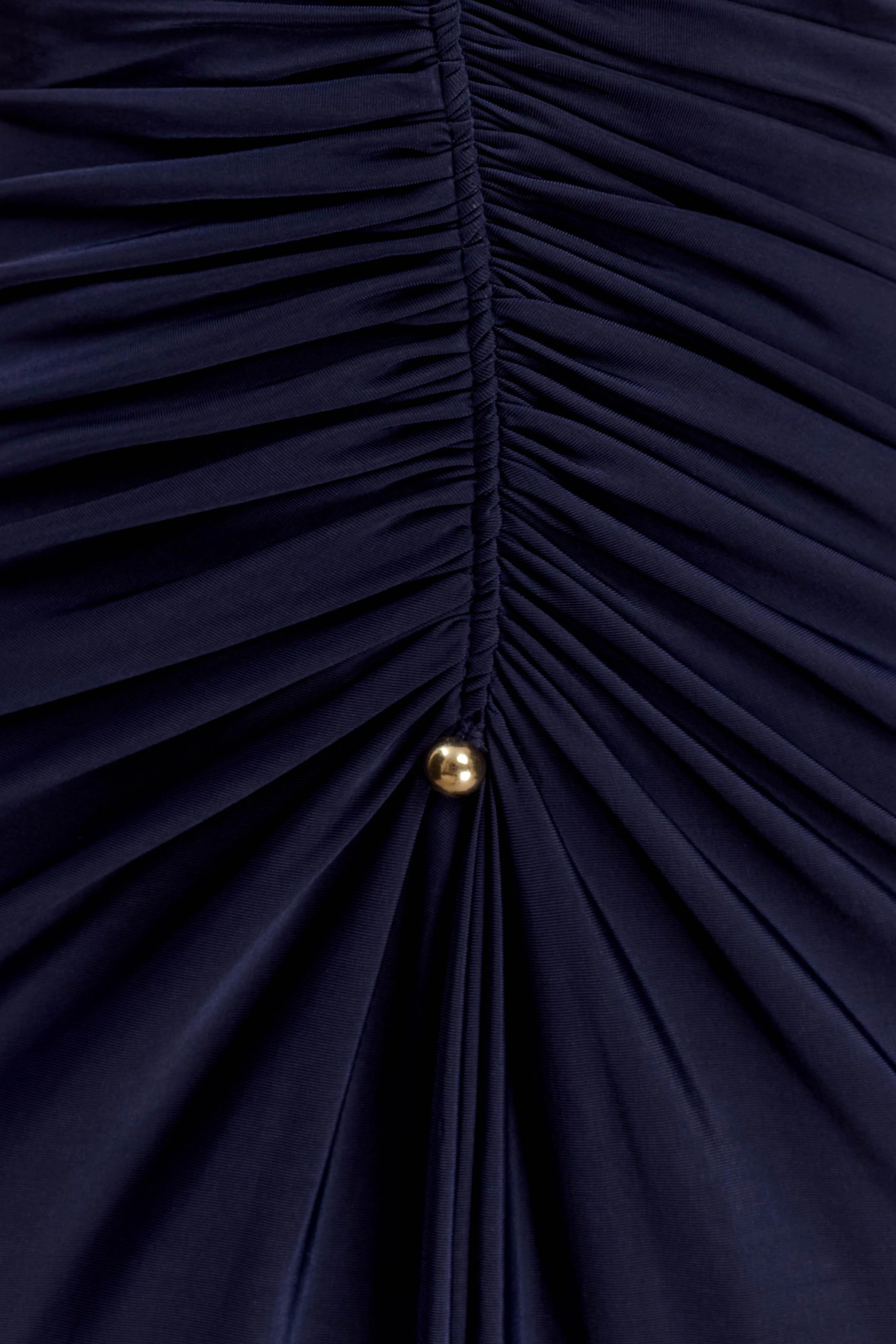 Perrie Slinky Ruched Maxi Dress - Ink Blue - Image 5