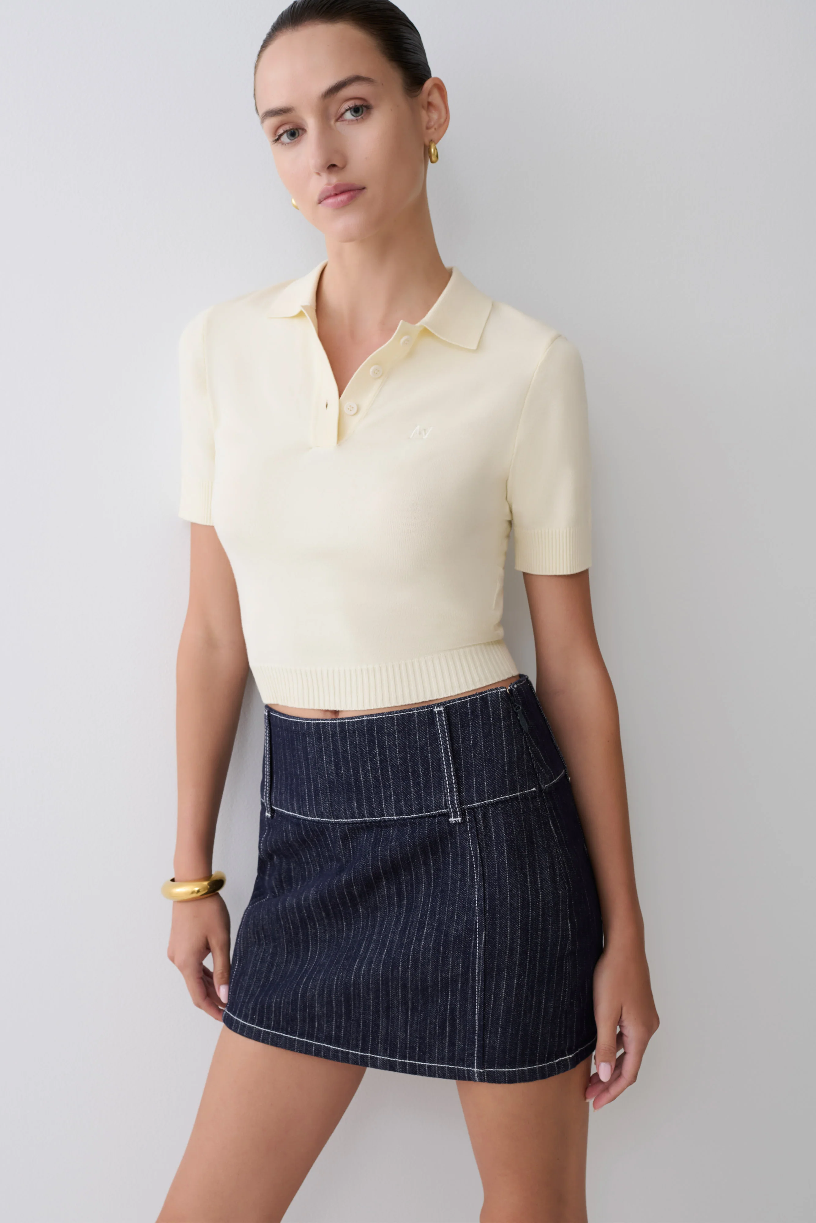 Philly Knit Button Up Top - Ivory - Image 6