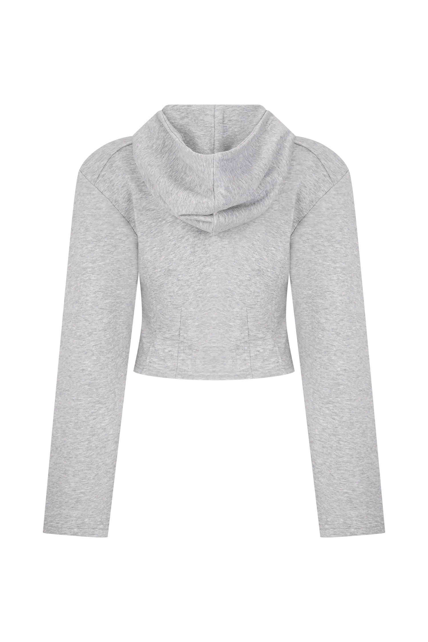 Quinn Zip Up Hoodie - Light Grey Marle - Image 6