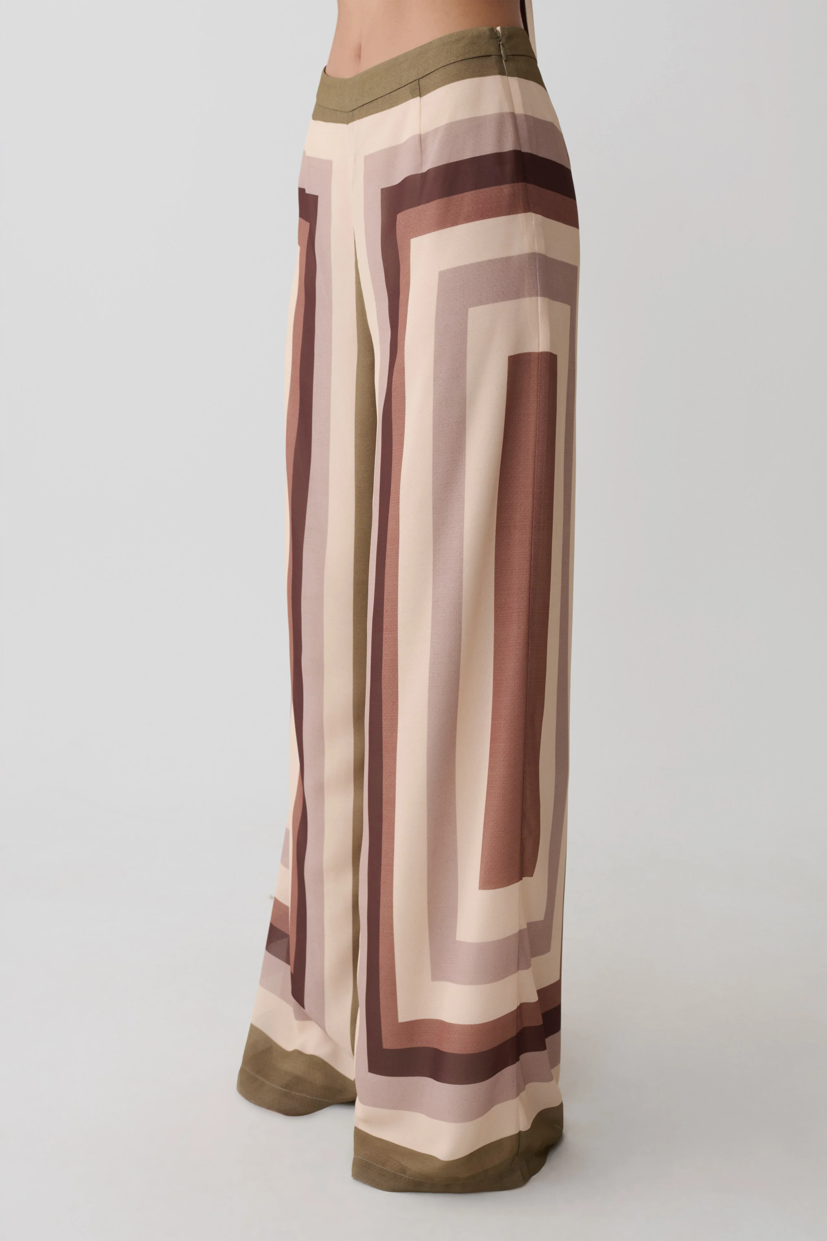 Rachel Chiffon Straight Leg Pants - Multi Stripe - Image 7