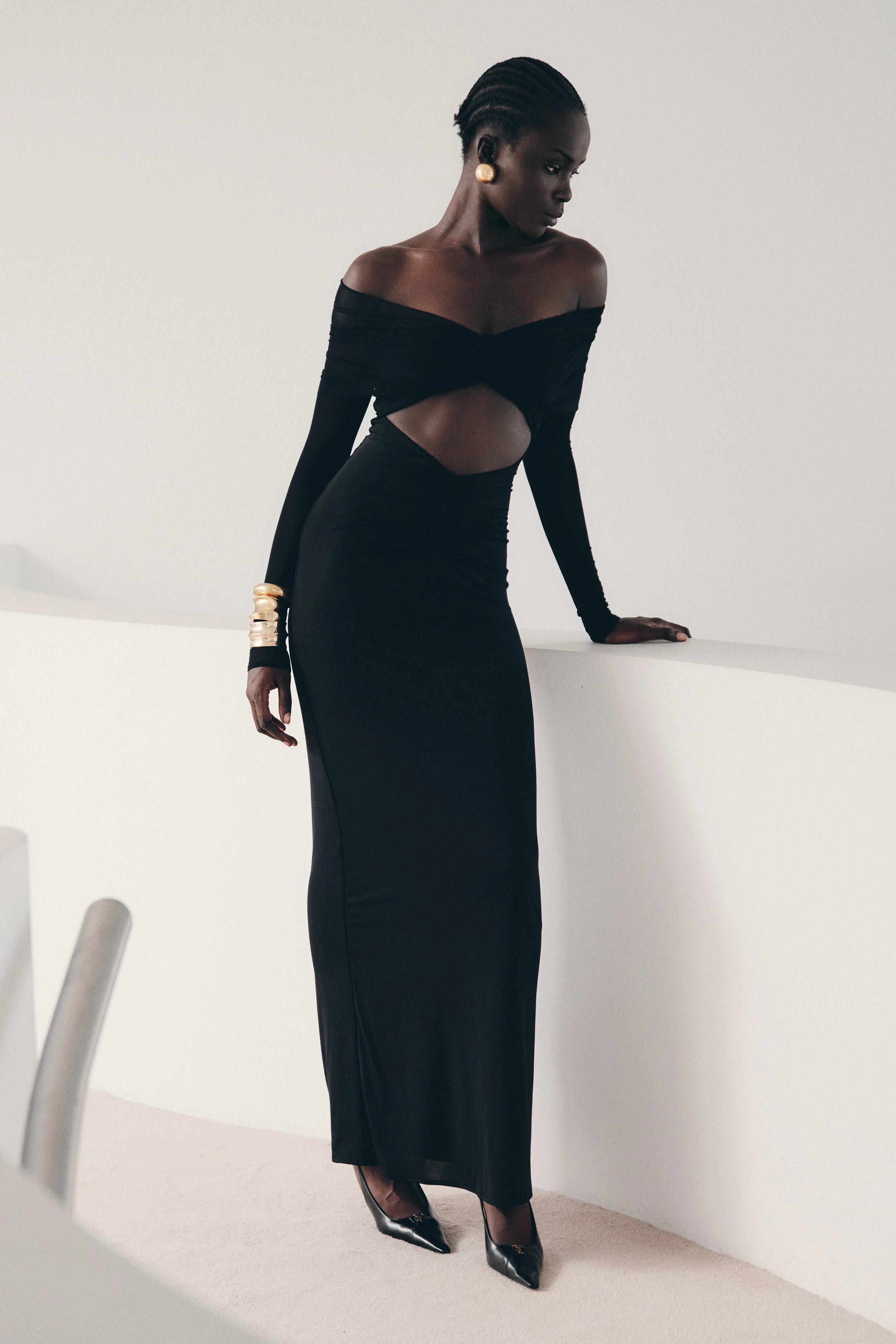 Rafaella Slinky And Mesh Maxi Dress - Black - Image 7