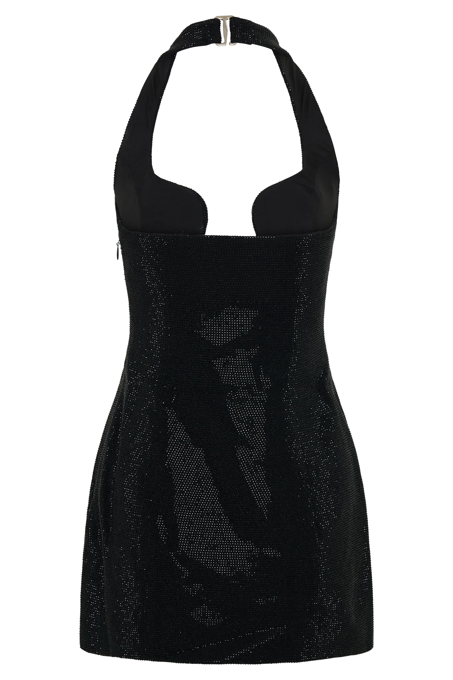Raina Diamante Halter Mini Dress - Black - Image 10