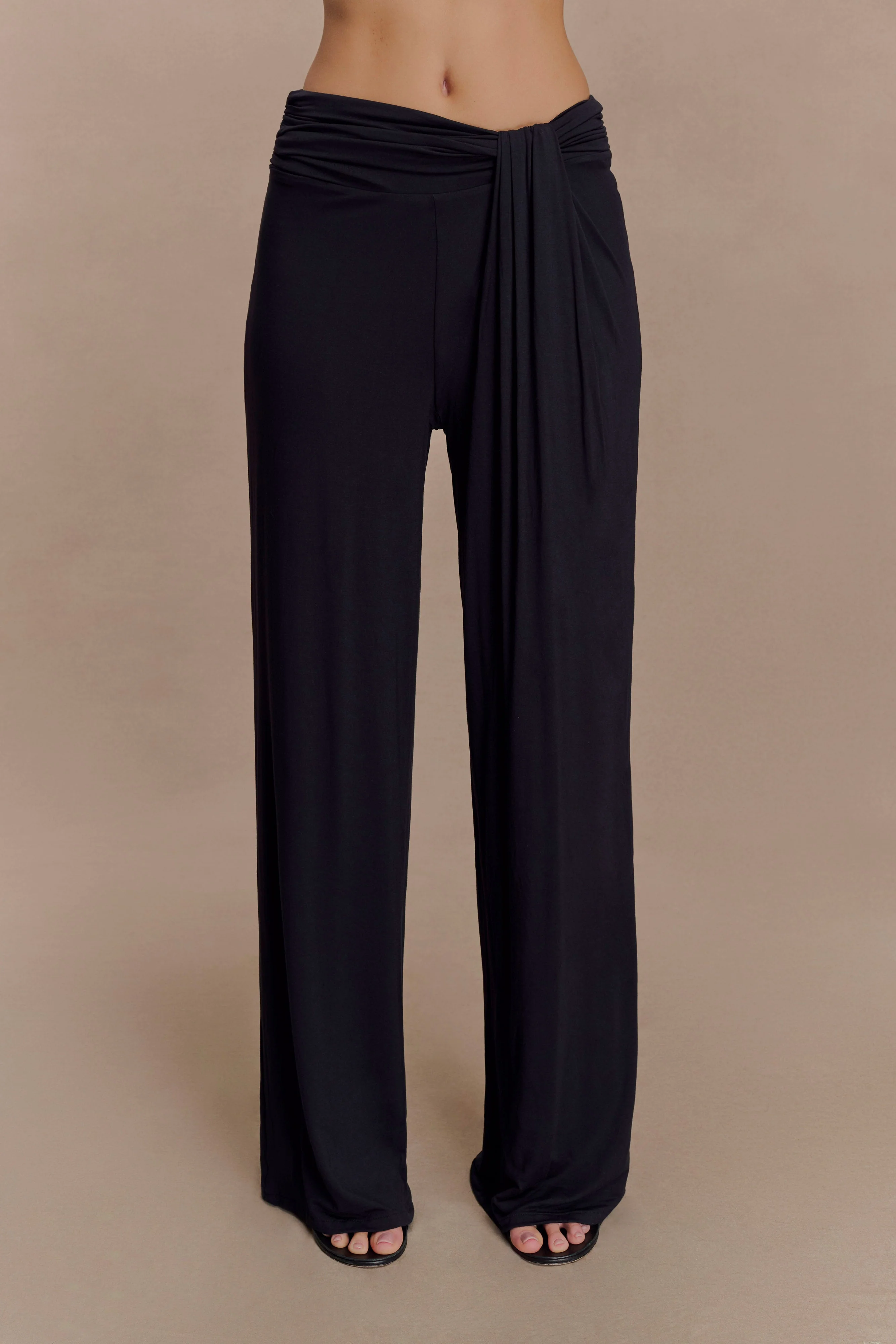 Ramona Modal Straight Leg Pant - Black - Image 4