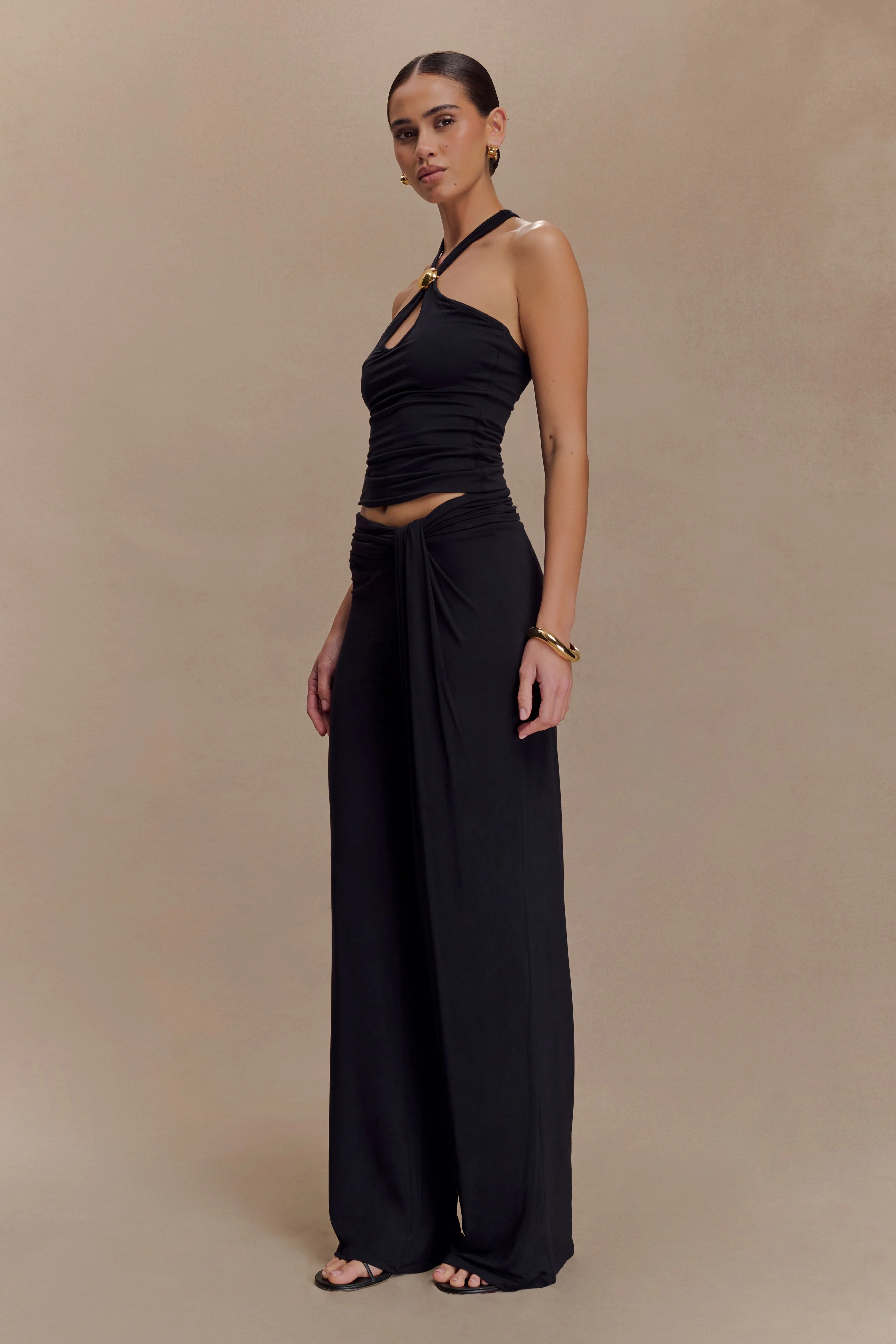 Ramona Modal Tank Top With Hardware - Black - Image 4