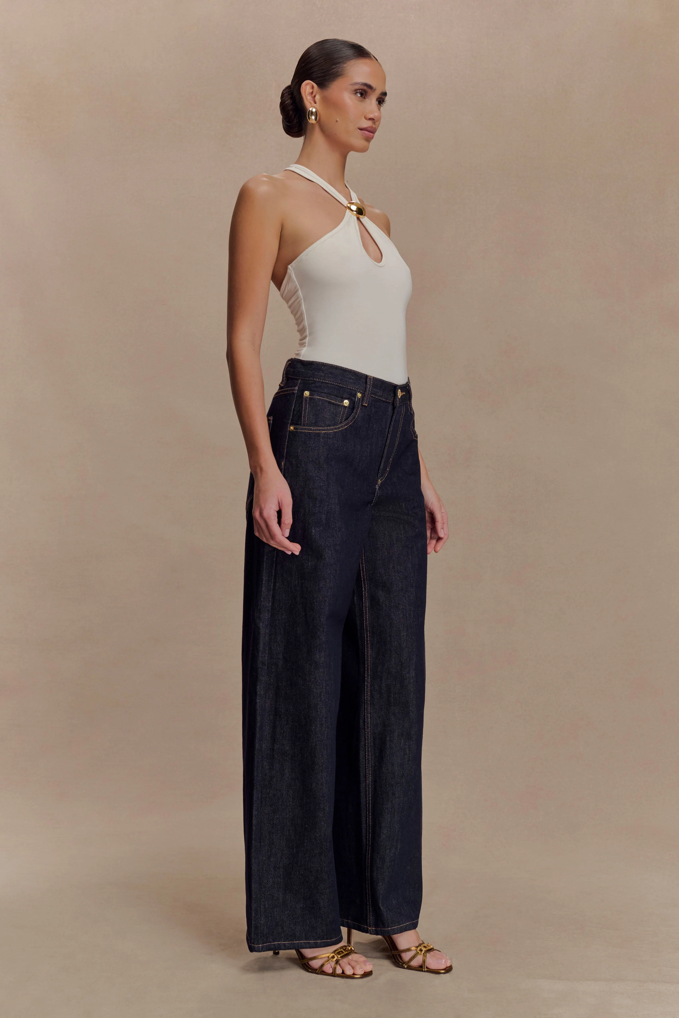 Ramona Modal Tank Top With Hardware - Ivory - Image 4