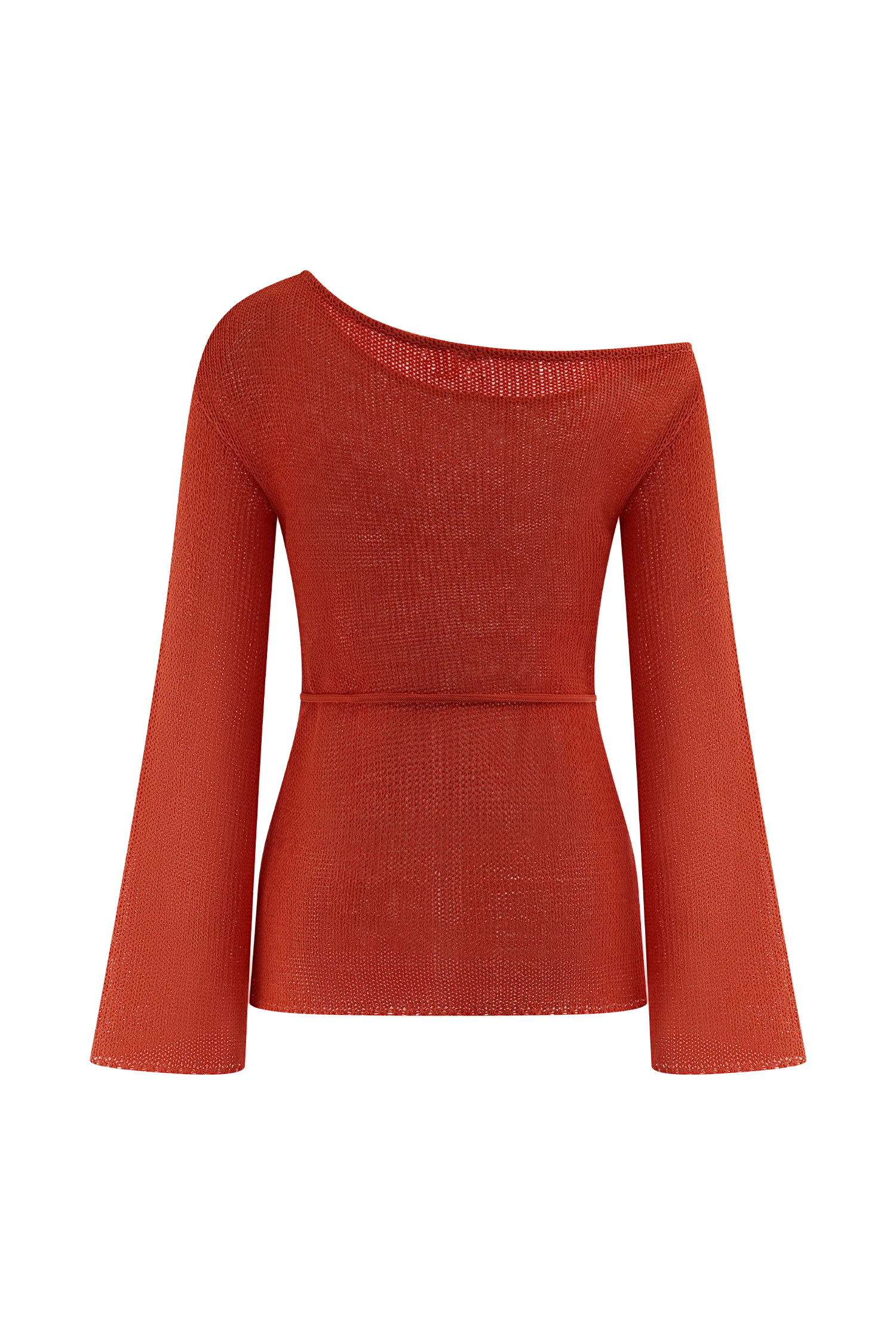 Reagan Off Shoulder Knit Top - Orange - Image 9