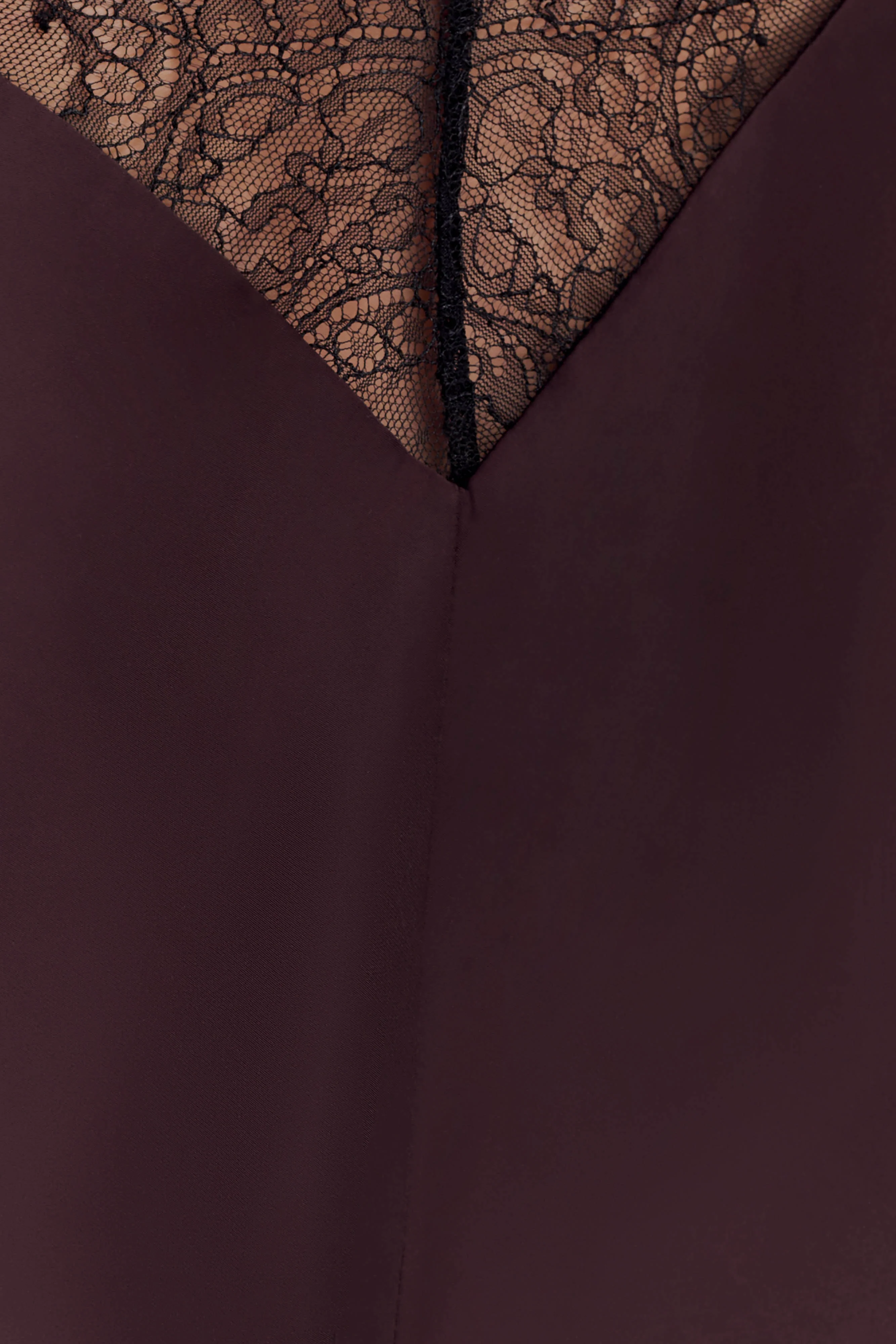 Regina Halter Lace And Satin Mini Dress - Chocolate - Image 7