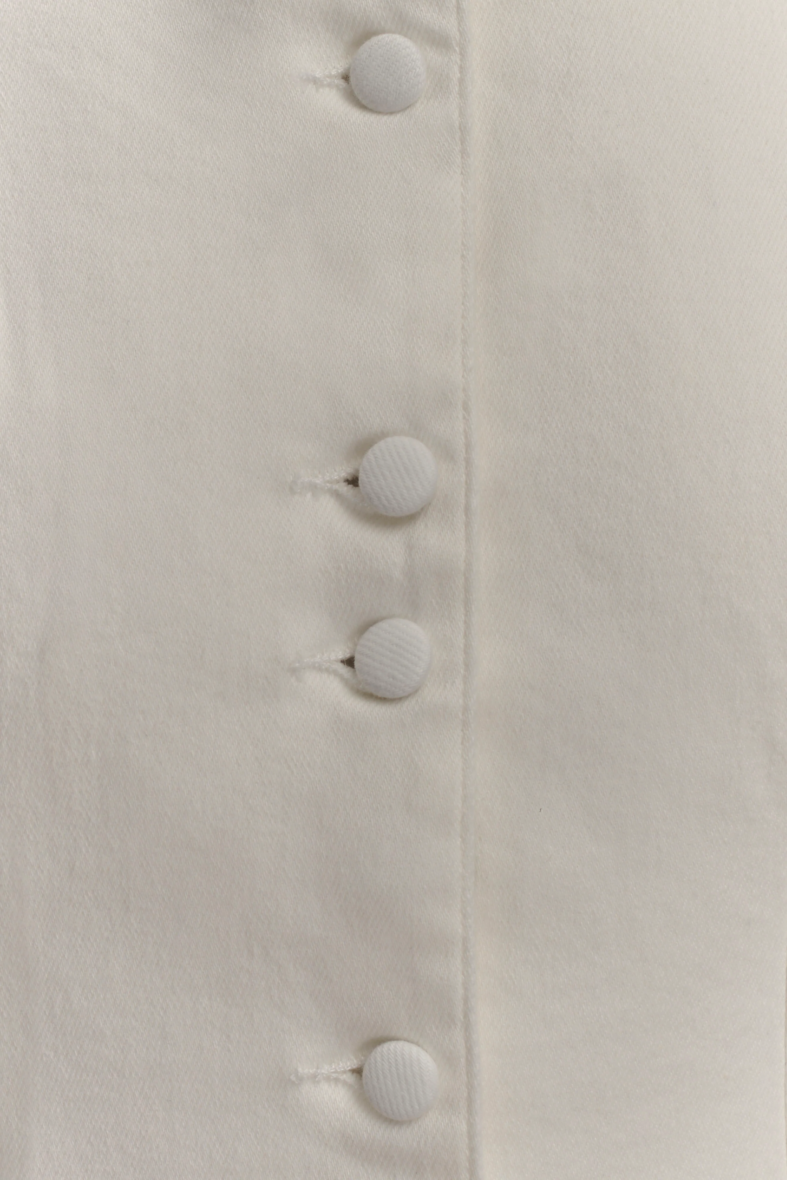 Reyna Denim Midi Dress - White - Image 6