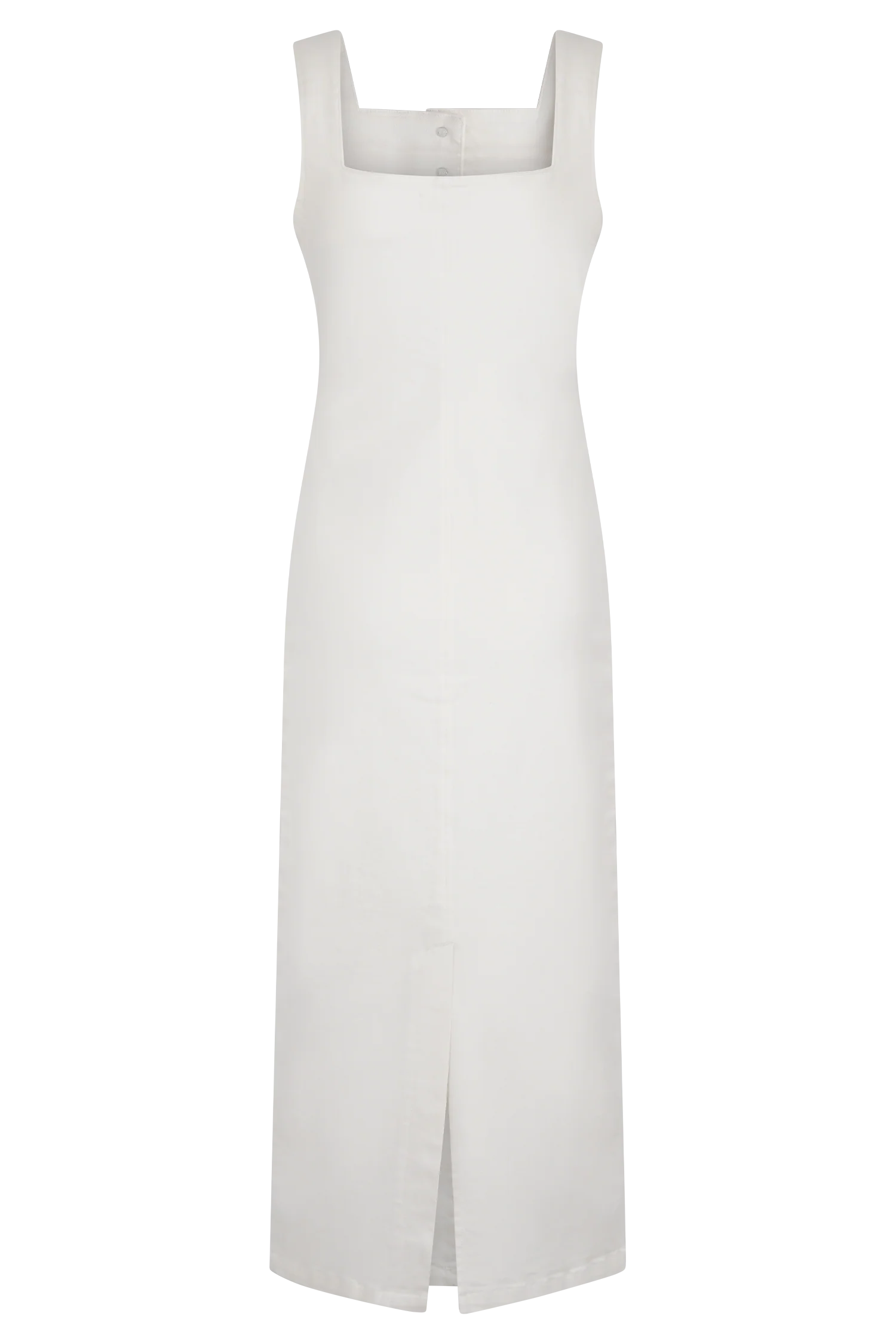 Reyna Denim Midi Dress - White - Image 7