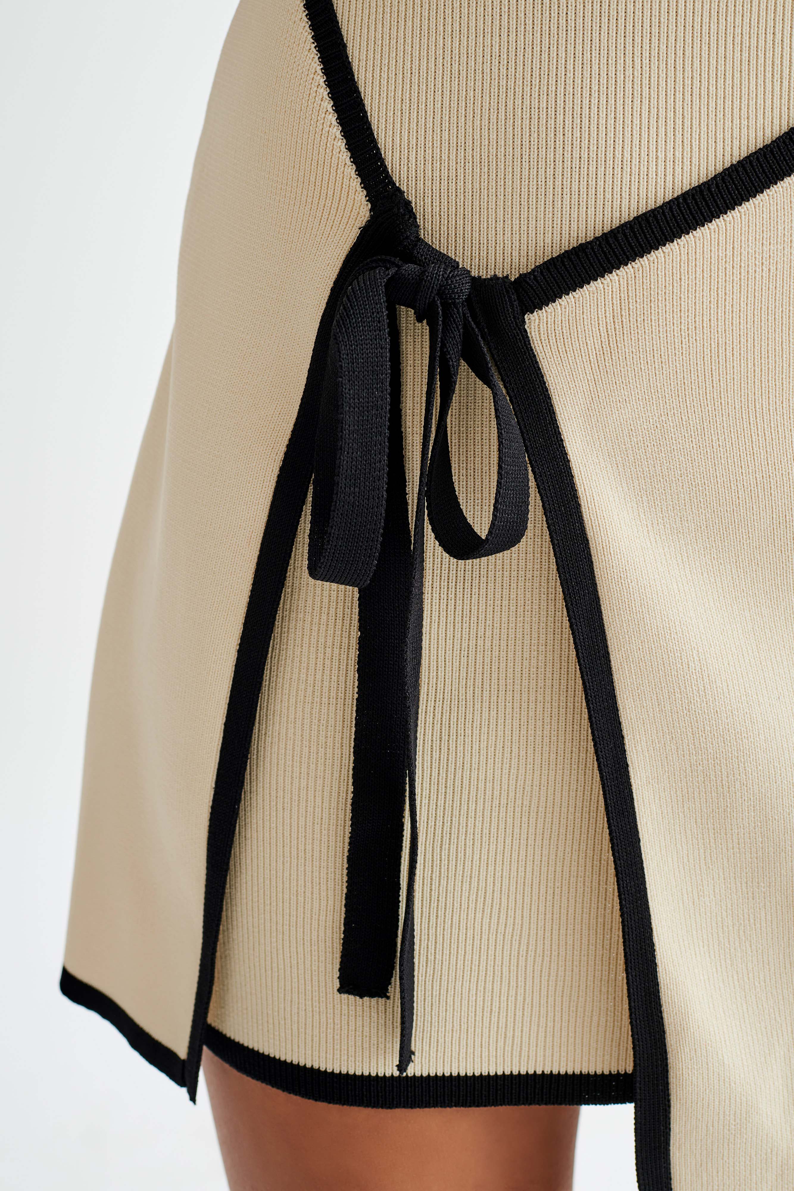 Rian Strapless Knit Mini Dress - Cream - Image 3