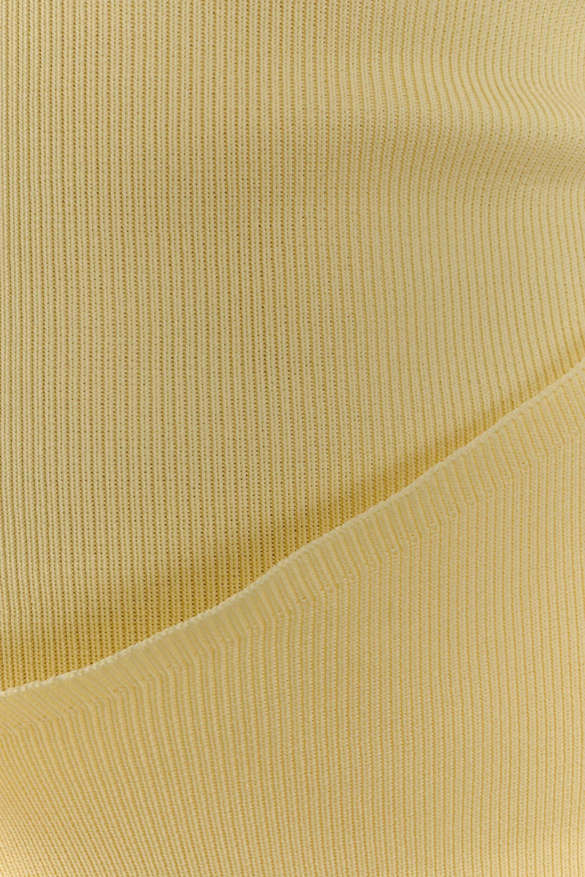 Rian Strapless Knit Mini Dress - Lemon - Image 7