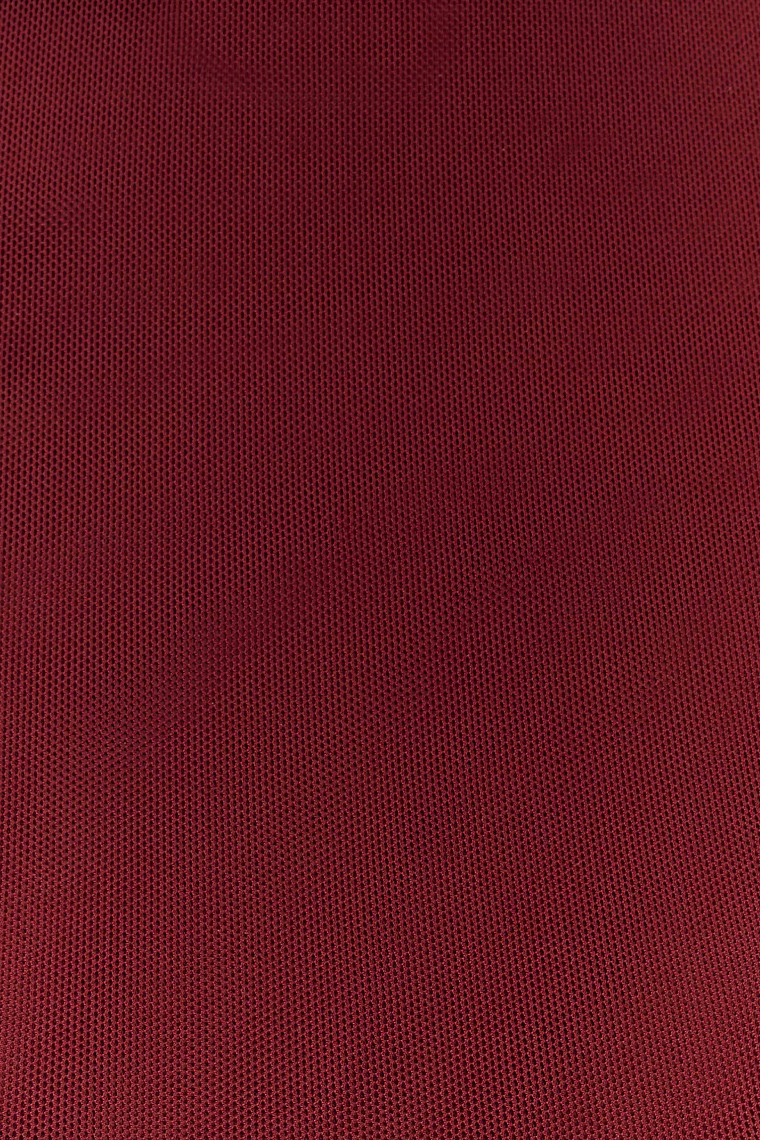 Romana Short Sleeve Mesh Top - Burgundy - Image 6