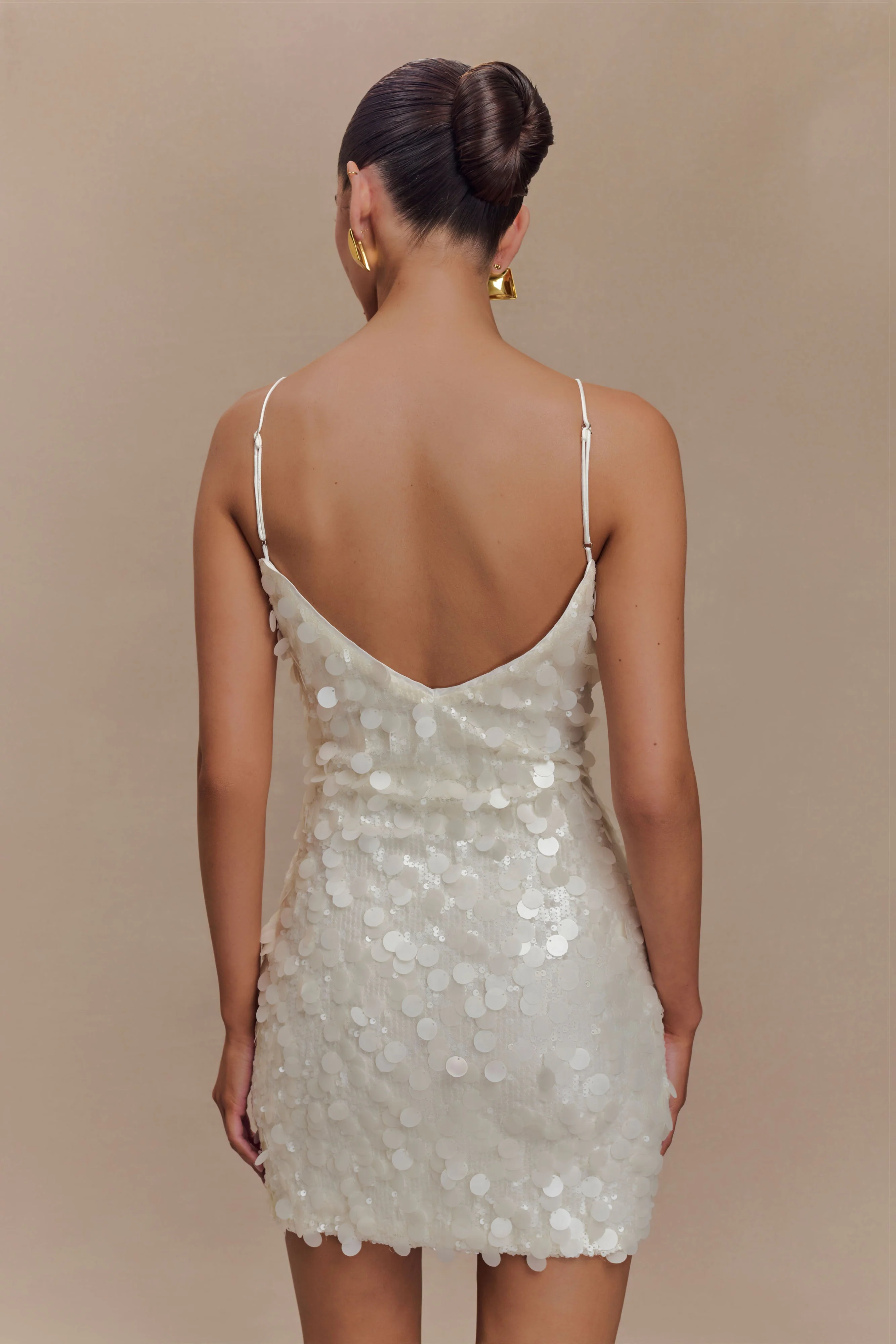 Romilly Sequin Mini Dress - Ivory - Image 2